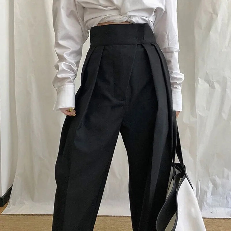 Women's High Waist Harem Pants - Soft Loose Casual Trousers for Autumn | Comfortable Boho Fashion Pants for Lounge, Yoga & Travel