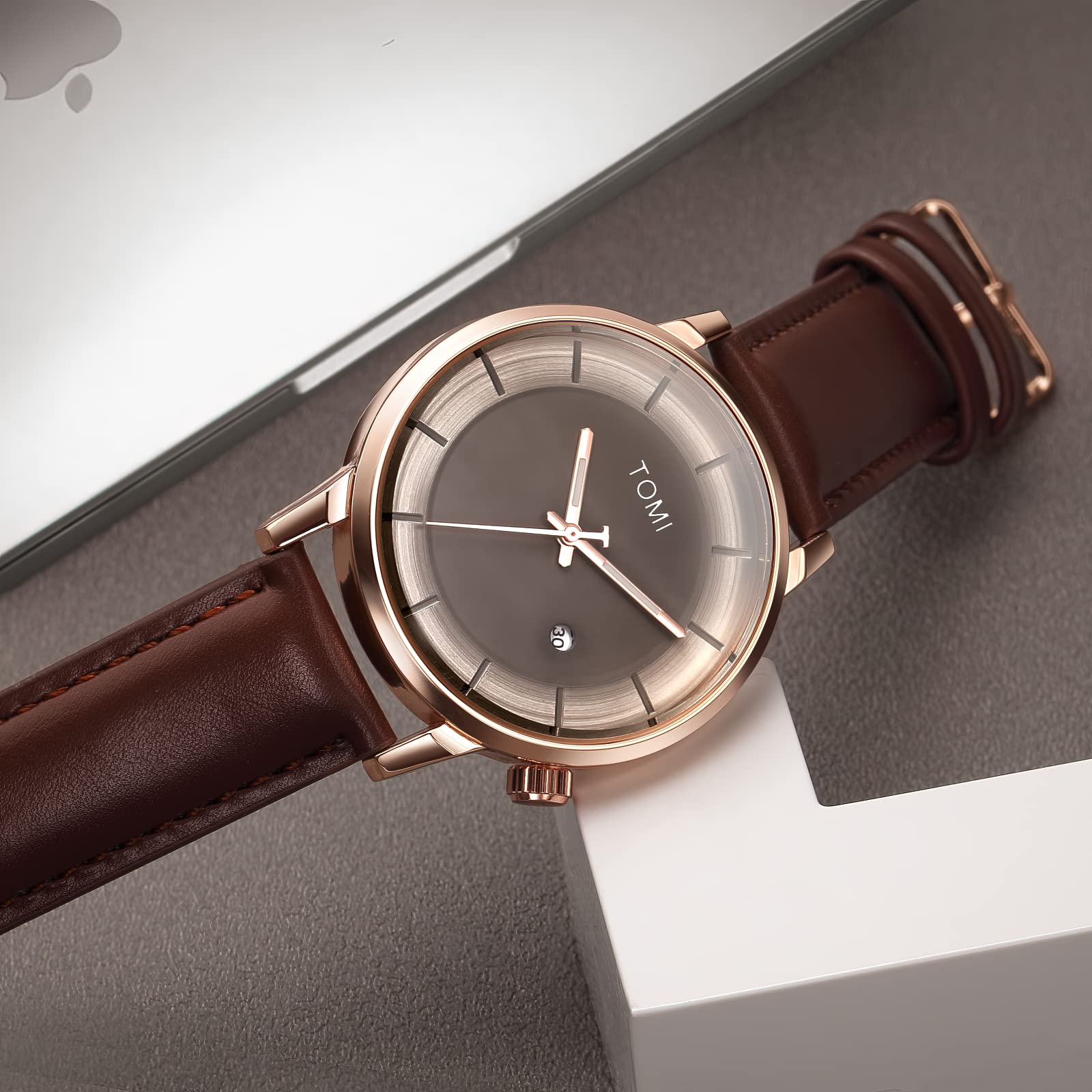 TOMI Men's Quartz Wristwatch - Stylish Business Watch for Gifts (Office, Dating, Formal Events)