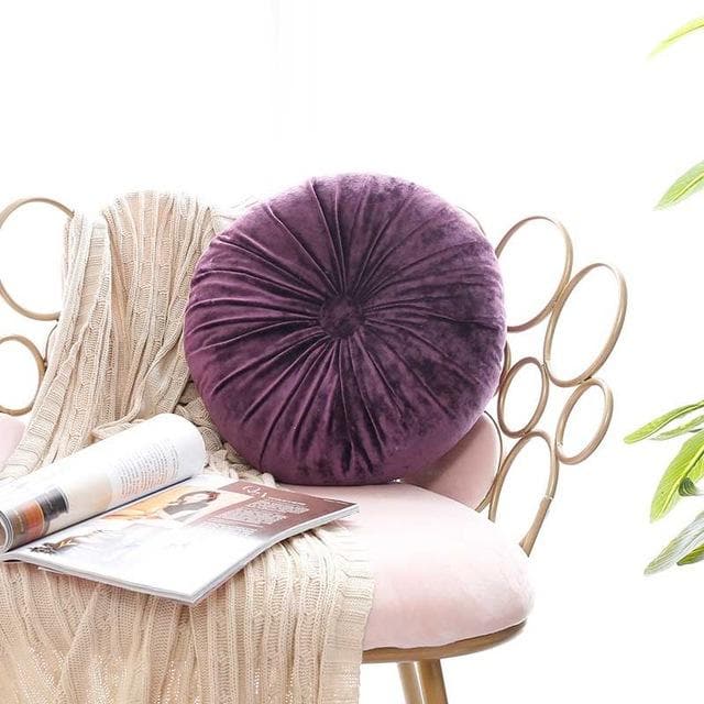 Luxury Crushed Velvet Round Pillow - Soft & Stylish Home Decor for Sofa, Bed, or Nursery - Perfect for Living Room, Bedroom, and Nursery Decor