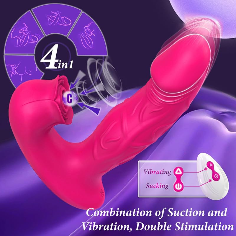 Powerful Clitoral Vibrator for Women - 9 Suction & Vibration Modes, Rechargeable Silicone Sex Toy with App & Remote Control - Perfect for Couples Play, Solo Pleasure & Discreet Use at Home