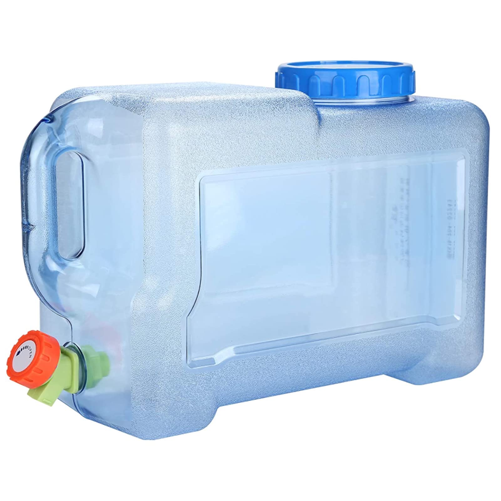 Portable 12L Plastic Water Bucket with Faucet - Outdoor Camping Hiking Travel Water Container, Drinking Water Storage, Car Washing Equipment, Backpack Water Tank for Emergency & Outdoor Activities