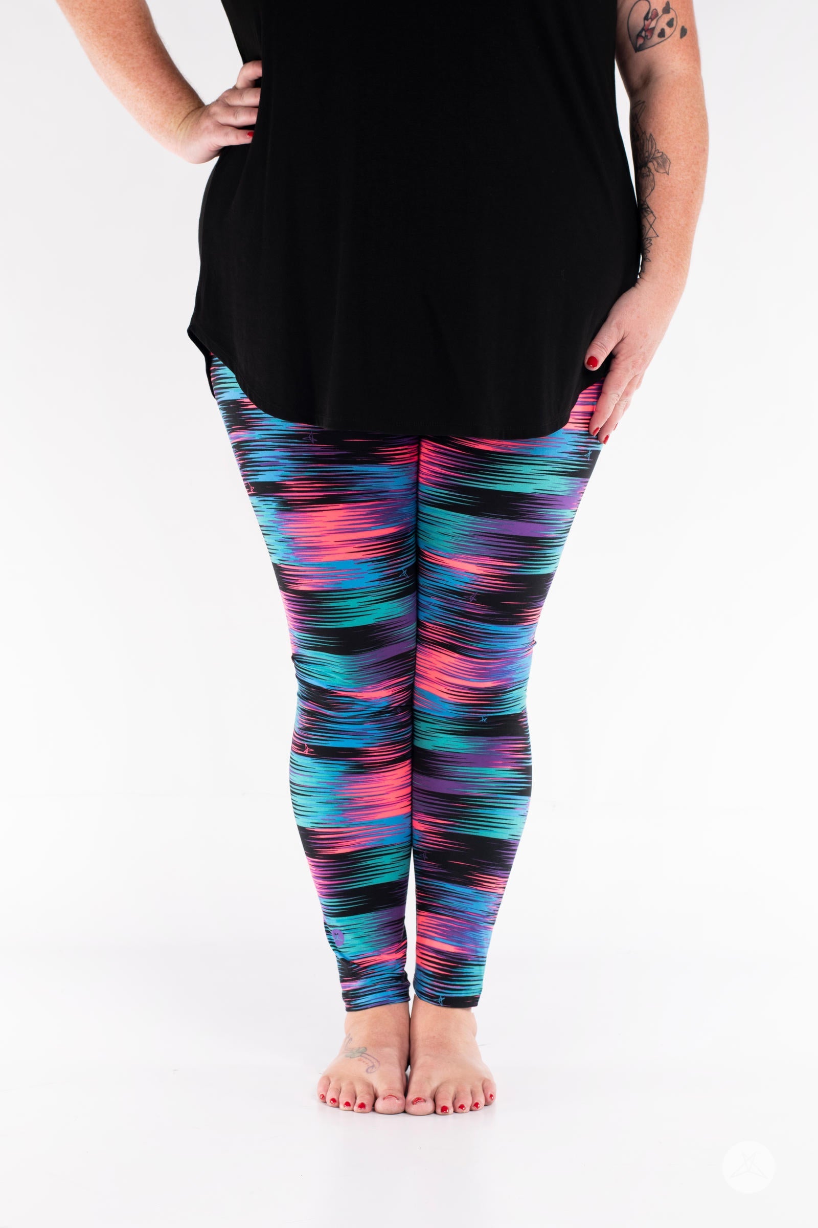 Stylish Patterned Leggings for Women - High Waisted Yoga Pants with Unique Print Design - Perfect for Workouts, Yoga, and Casual Wear