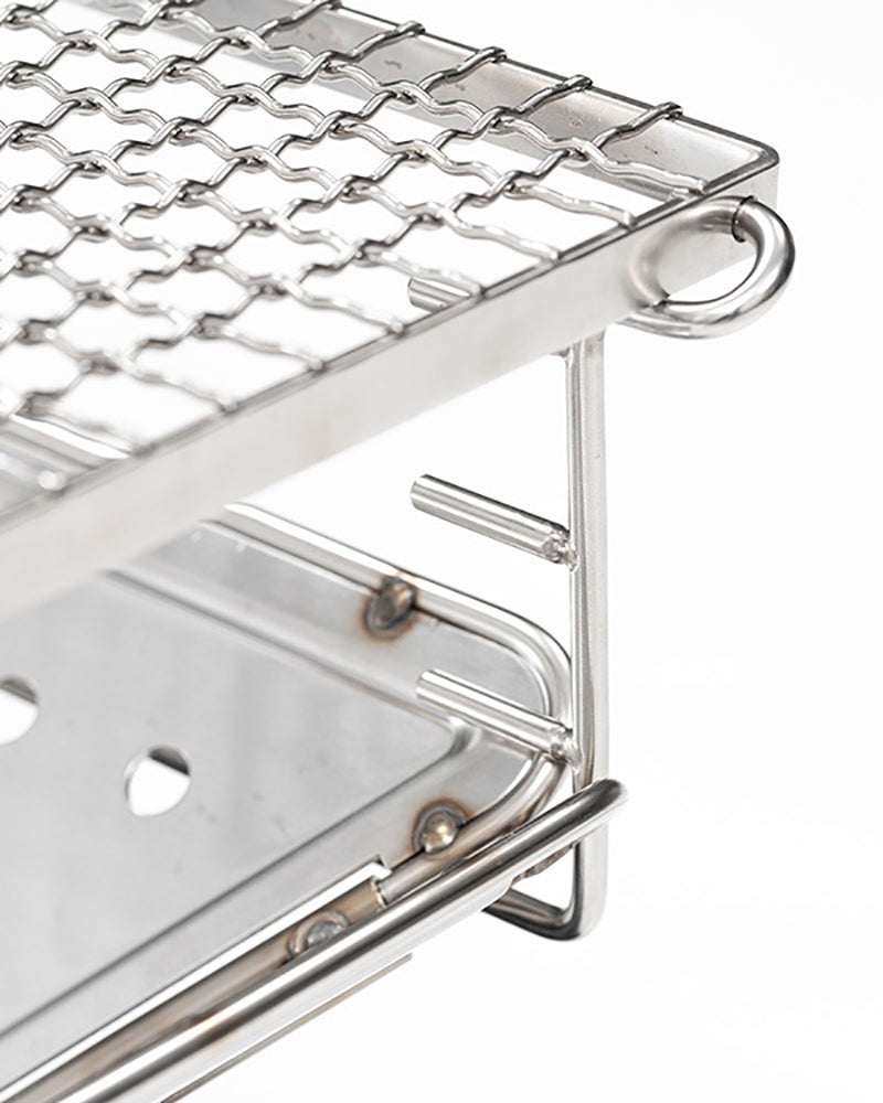 Fireplace Grill Bridge - Heavy Duty Steel Fire Pit Cooking Grate for Outdoor Camping, BBQ & Backyard Fireplace Use