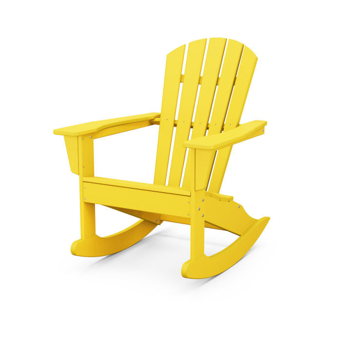 POLYWOOD Palm Coast Adirondack Rocking Chair - All-Weather Outdoor Rocking Chair for Patio, Garden & Poolside Relaxation