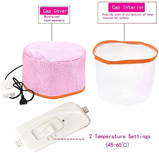 Thermal Hair Spa Cap with Beauty Steamer - Nourishing Heating Cap for Deep Conditioning Treatment - Professional Hair Care for Women - Perfect for Salon, Home Spa & Self-Care Days