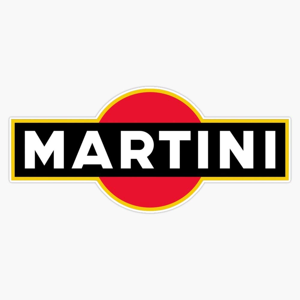 Martini Racing Vinyl Waterproof Sticker Decal - 5 Inch Durable Car, Laptop, Wall, Window & Bumper Stickers - Perfect for Motorsport Fans, DIY Decoration & Personalization