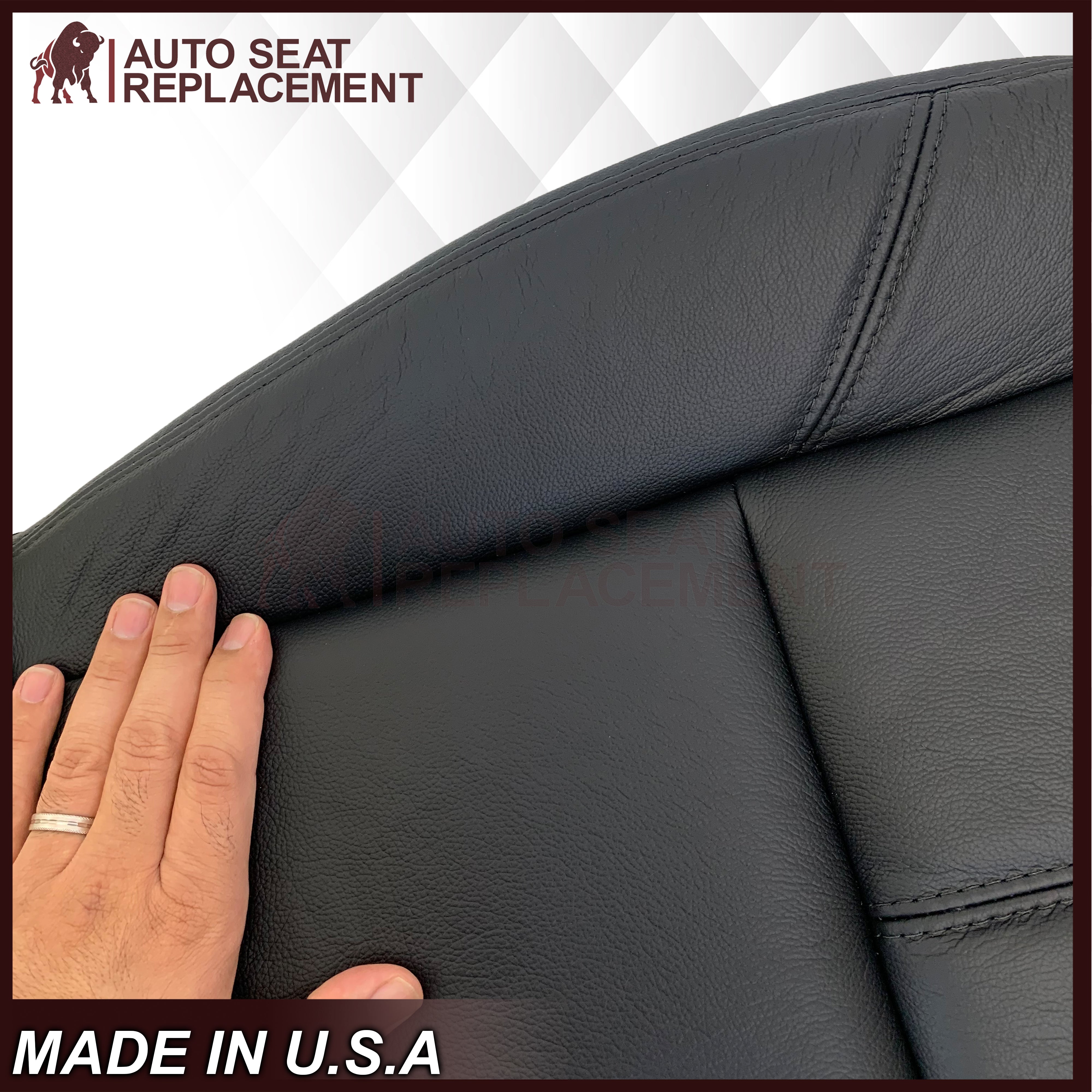 2007-2014 Chevy Tahoe Suburban Silverado Avalanche Custom Fit Seat Covers - Durable Non-Perforated Black Leather for Enhanced Comfort & Protection | Perfect for Road Trips, Daily Commutes & Family Adventures