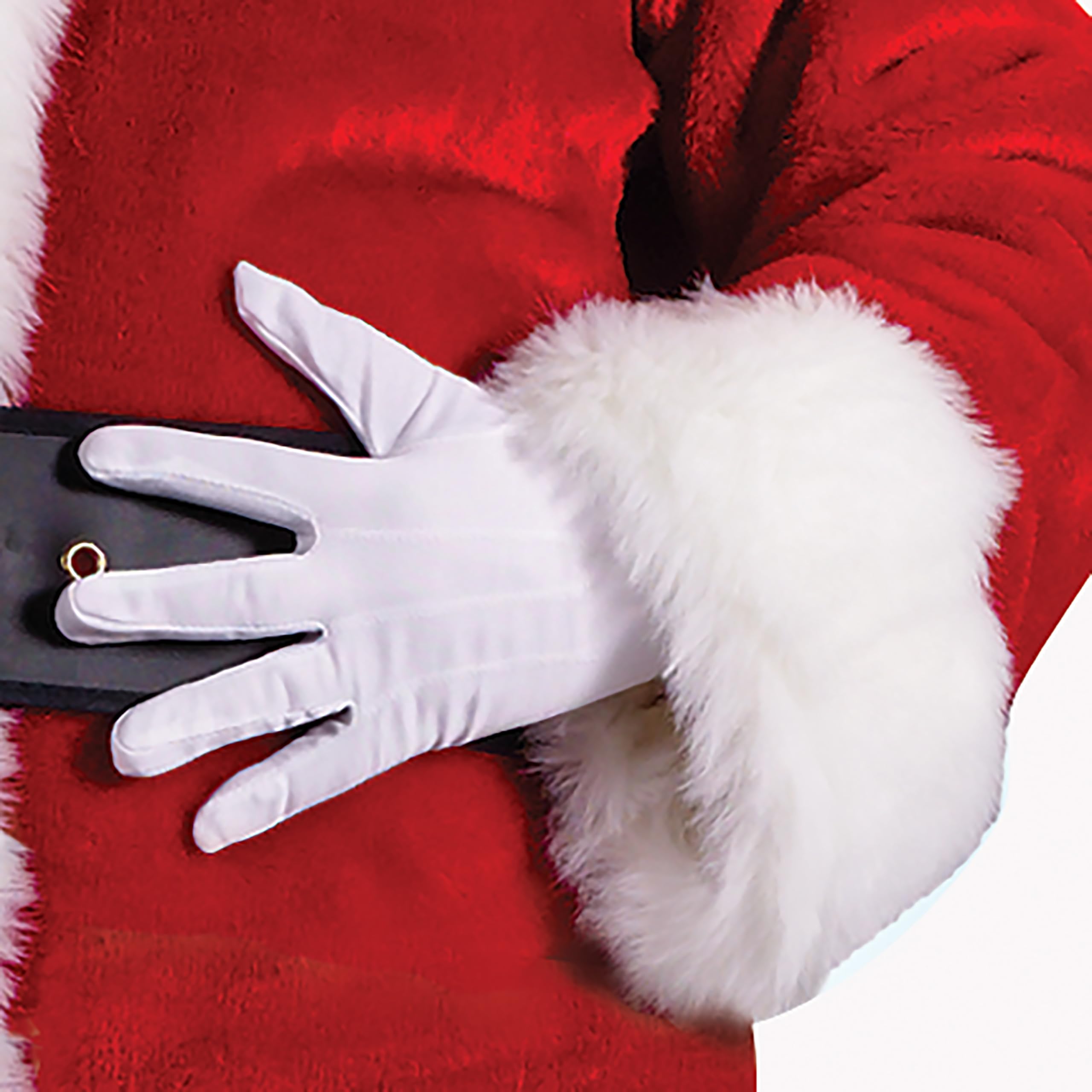 Fun World Costumes Men's Adult Regency Plush Crimson Santa Suit - Perfect for Christmas Parties, Holiday Events & Festive Family Photos