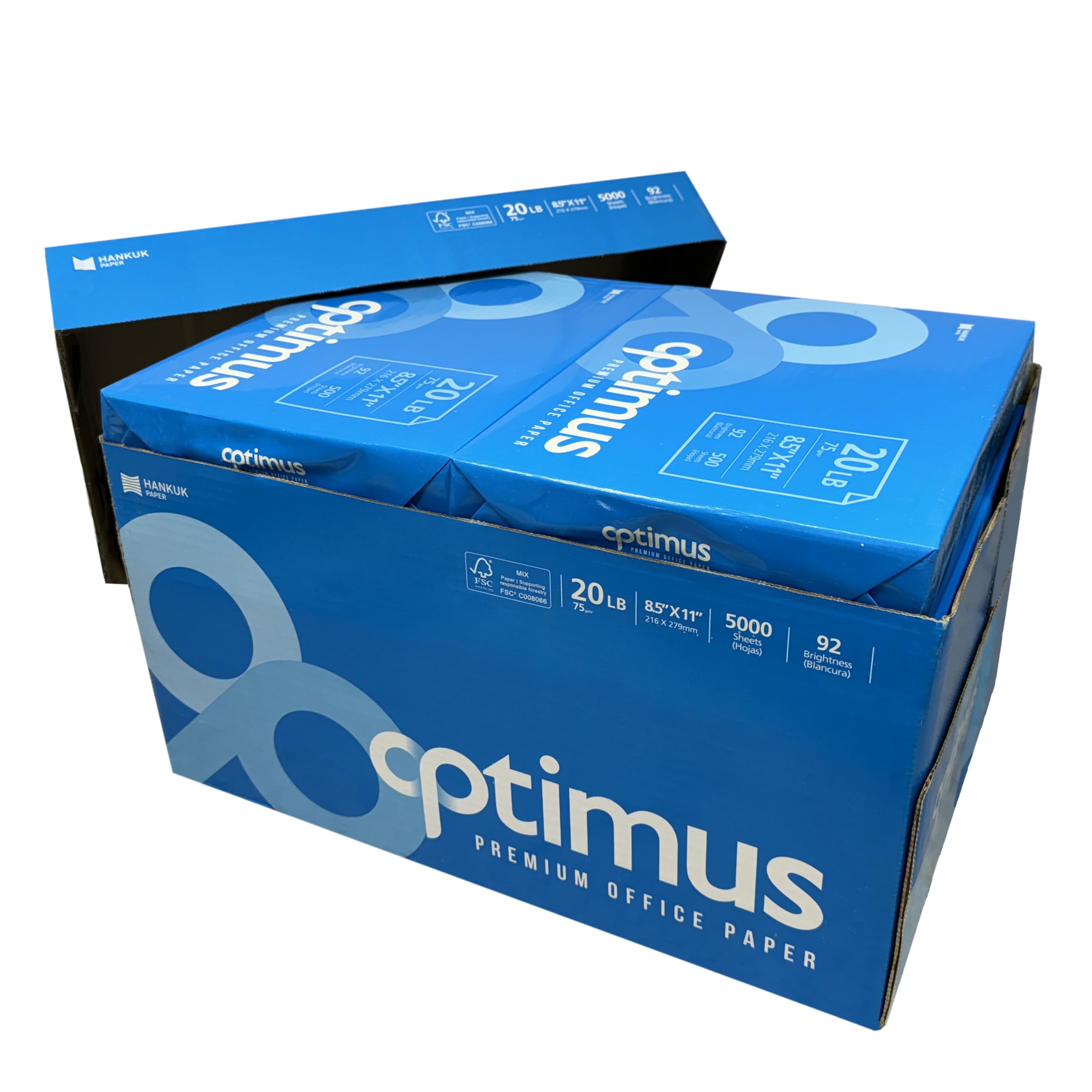 Premium Multipurpose Copy Printer Paper - 8.5” x 11”, 20 lb Weight, 5000 Sheets (10 Reams) - Bright White for Office, School & Home Printing, Copying & Faxing - Ideal for Documents, Reports & Presentations