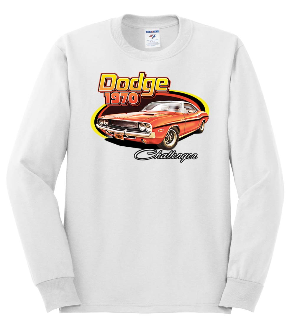 Vintage 1970 Dodge Charger Muscle Car Racing T-Shirt for Men - Long Sleeve Retro Automotive Tee - Perfect for Car Enthusiasts, Racing Fans & Casual Wear