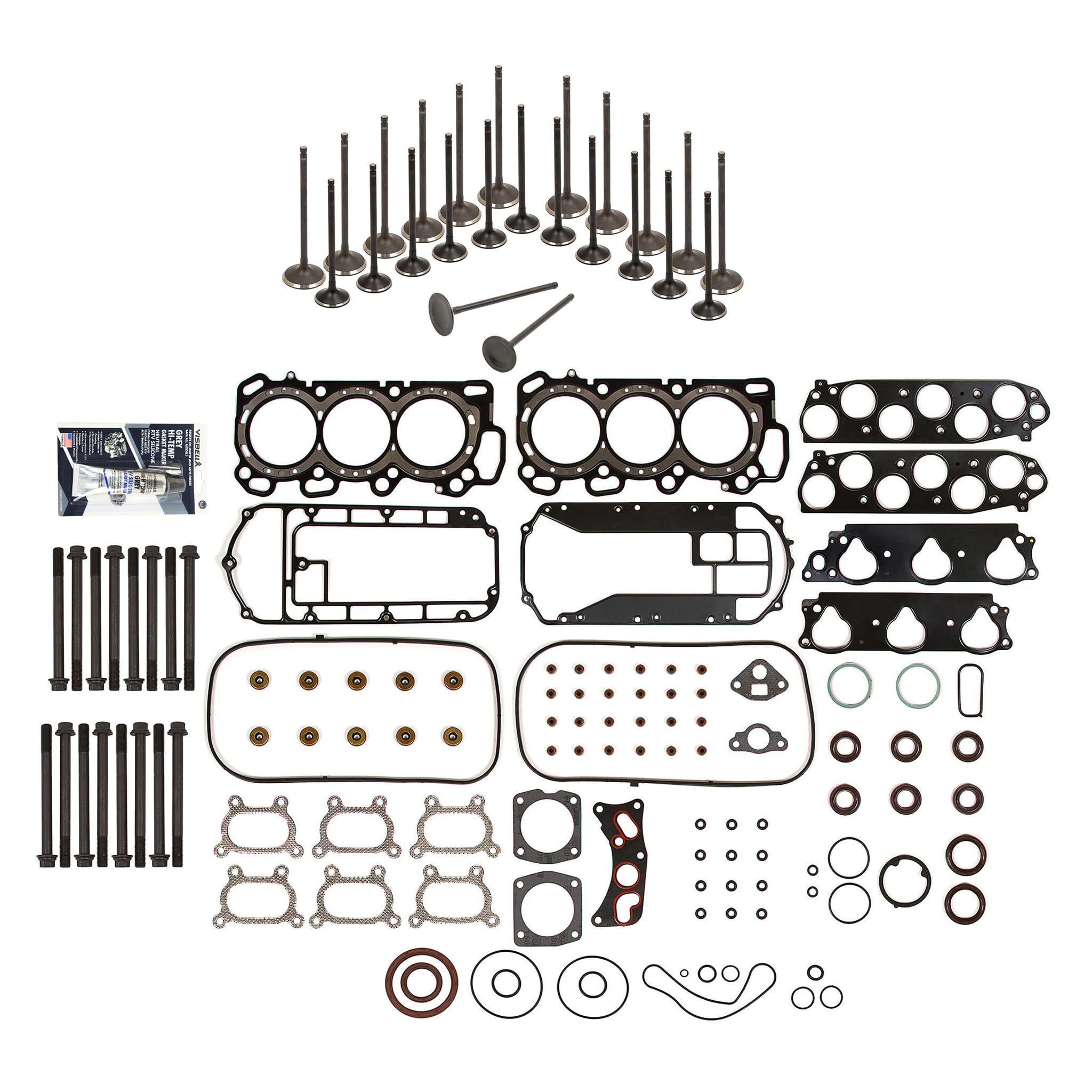 Full Gasket Set Intake & Exhaust Valves Compatible with 2003-2005 Acura Honda 3.2L 3.5L J32A3 J35A5 Engines - Perfect for Engine Rebuilds, Valve Cover Replacement & Performance Upgrades