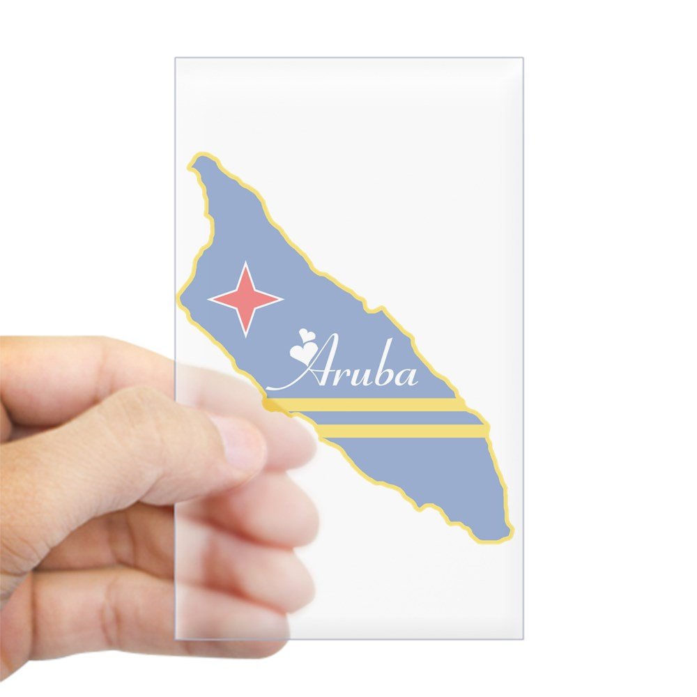 Cool Aruba Rectangle Sticker - Durable Bumper Sticker & Car Decal for Cars, Laptops, Water Bottles - Perfect for Travel Lovers & Souvenir Collectors