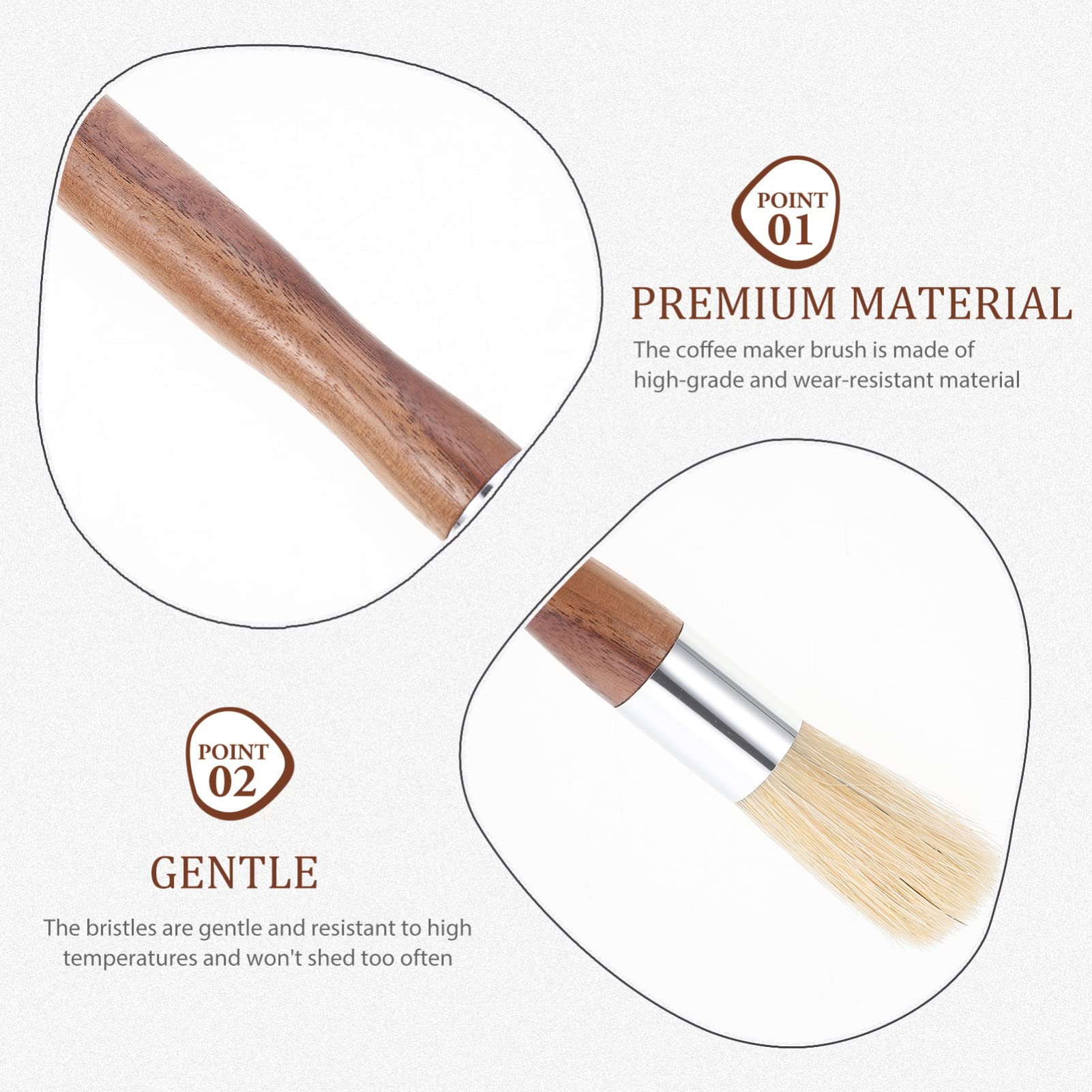 Premium Coffee Machine Cleaning Brush - Long Handle Espresso Machine Brush for Easy Cleaning | Durable Coffee Clean Brush Tool for Keurig, Nespresso & Home Barista Use