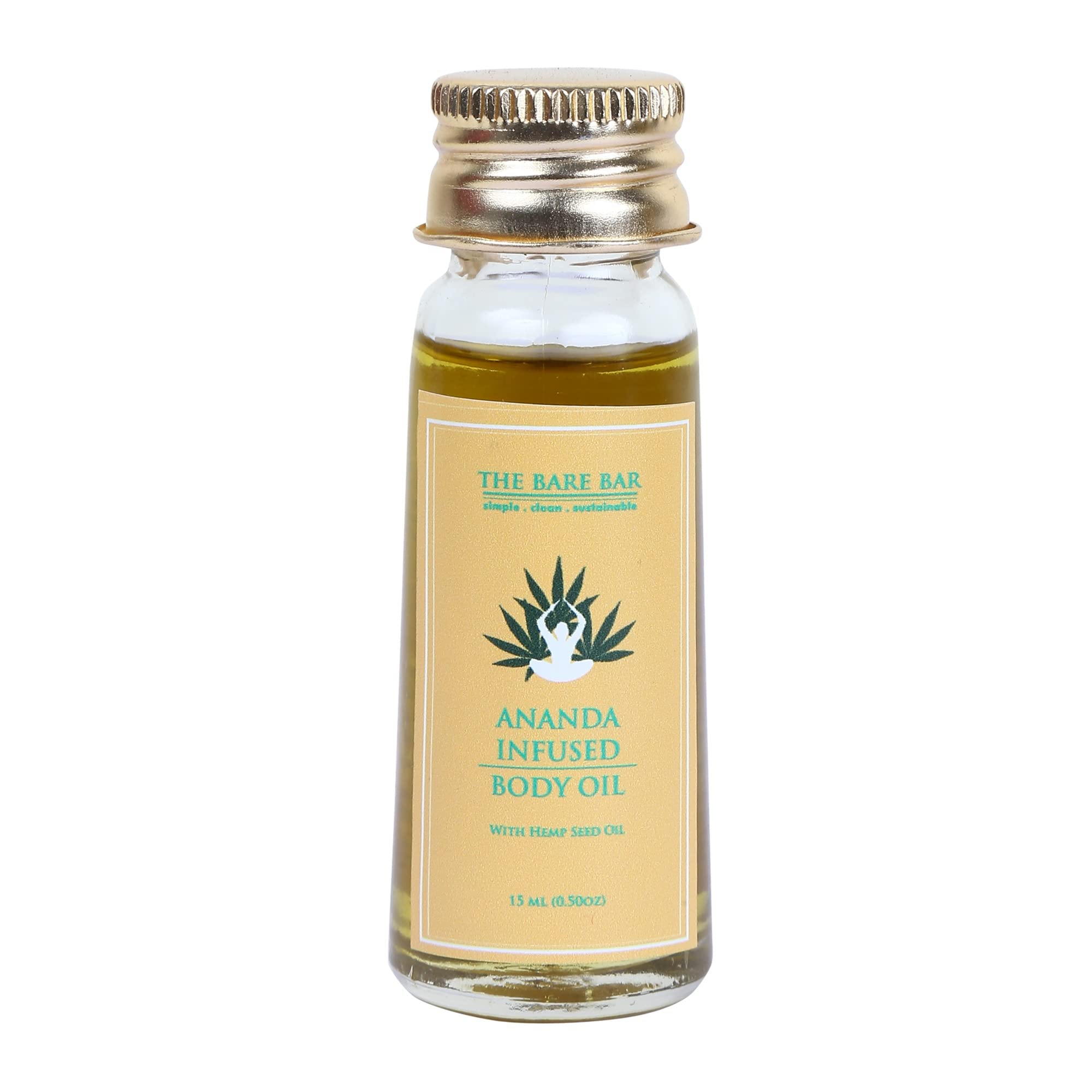 Ananda Infused Body Oil - 15ml | 100% Natural & Organic Coconut & Jojoba Oil Blend | Hydrating & Nourishing Dry Skin | Perfect for Massage, Aromatherapy & Daily Moisturizing