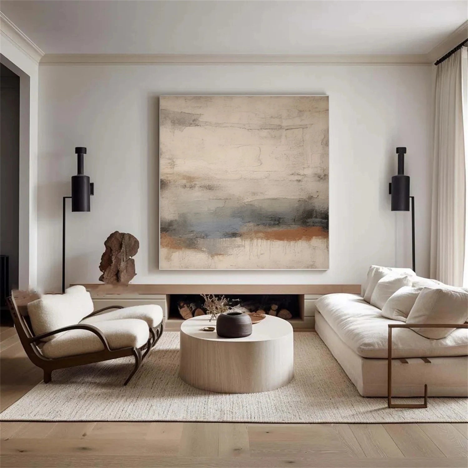 Abstract Tranquility Art Painting - Modern Wall Decor for Living Room, Bedroom & Office - Premium Canvas Print #WS300