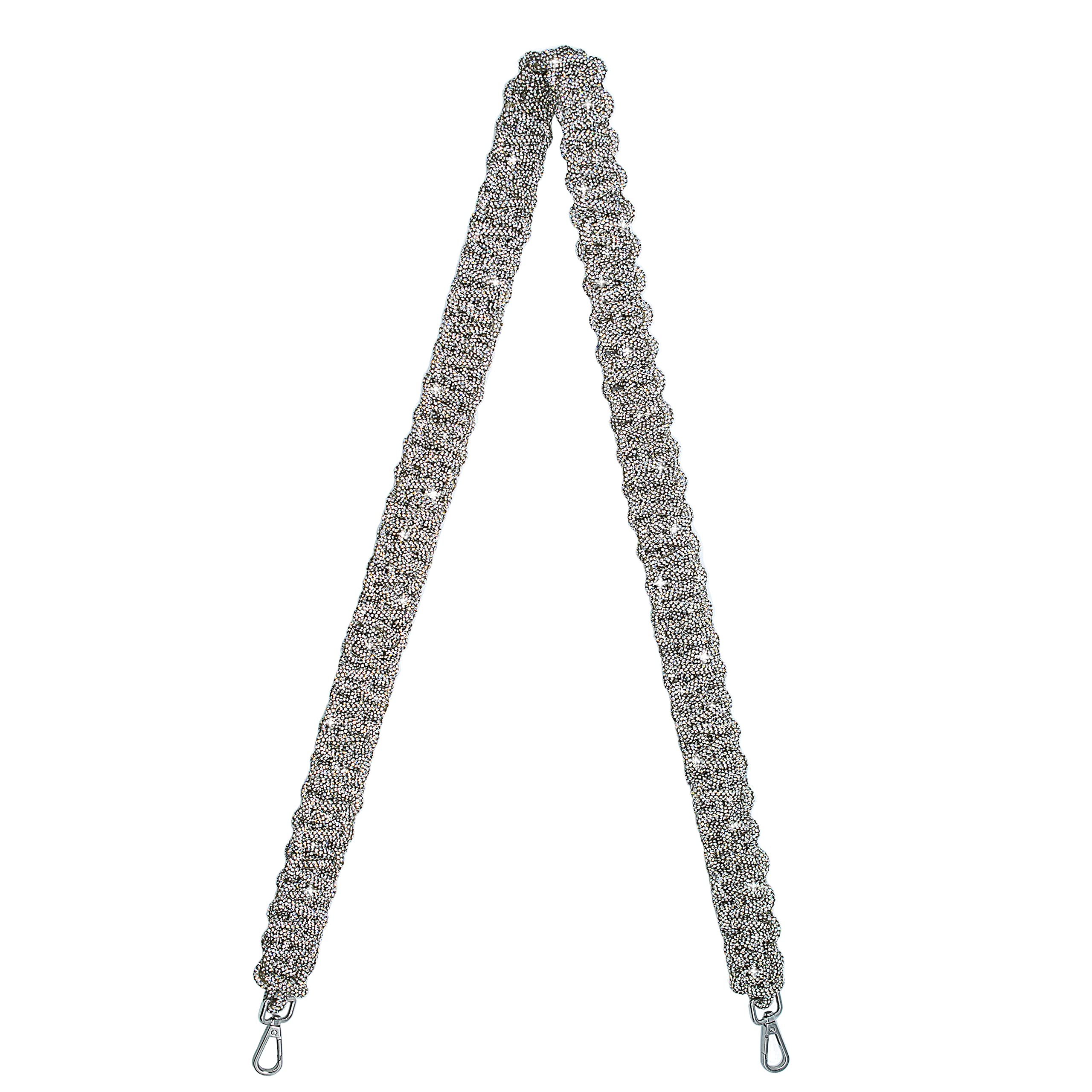 Sparkling Rhinestone Purse Strap - Handmade Crystal Braided Handbag Shoulder Strap for Women | Elegant Camera Bag Strap, Party Clutch Accessory | Perfect for Evening Events, Weddings & Special Occasions