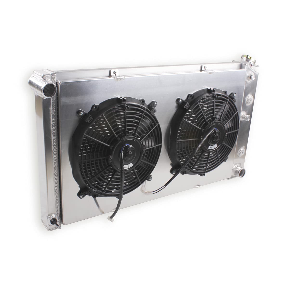 High-Performance 3-Row Full Aluminum Radiator for 1968-1987 Chevy Chevelle C10 C20 C30 & Pontiac Oldsmobile - Includes Shroud & Fan - Perfect for Engine Cooling & Restoration Projects