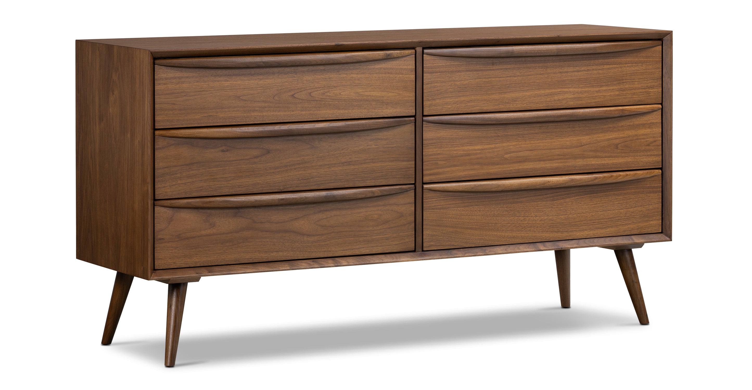 Cura 6 Drawer Dresser - Modern Wooden Chest of Drawers for Bedroom Storage & Organization | Perfect for Clothes, Linens, and Accessories