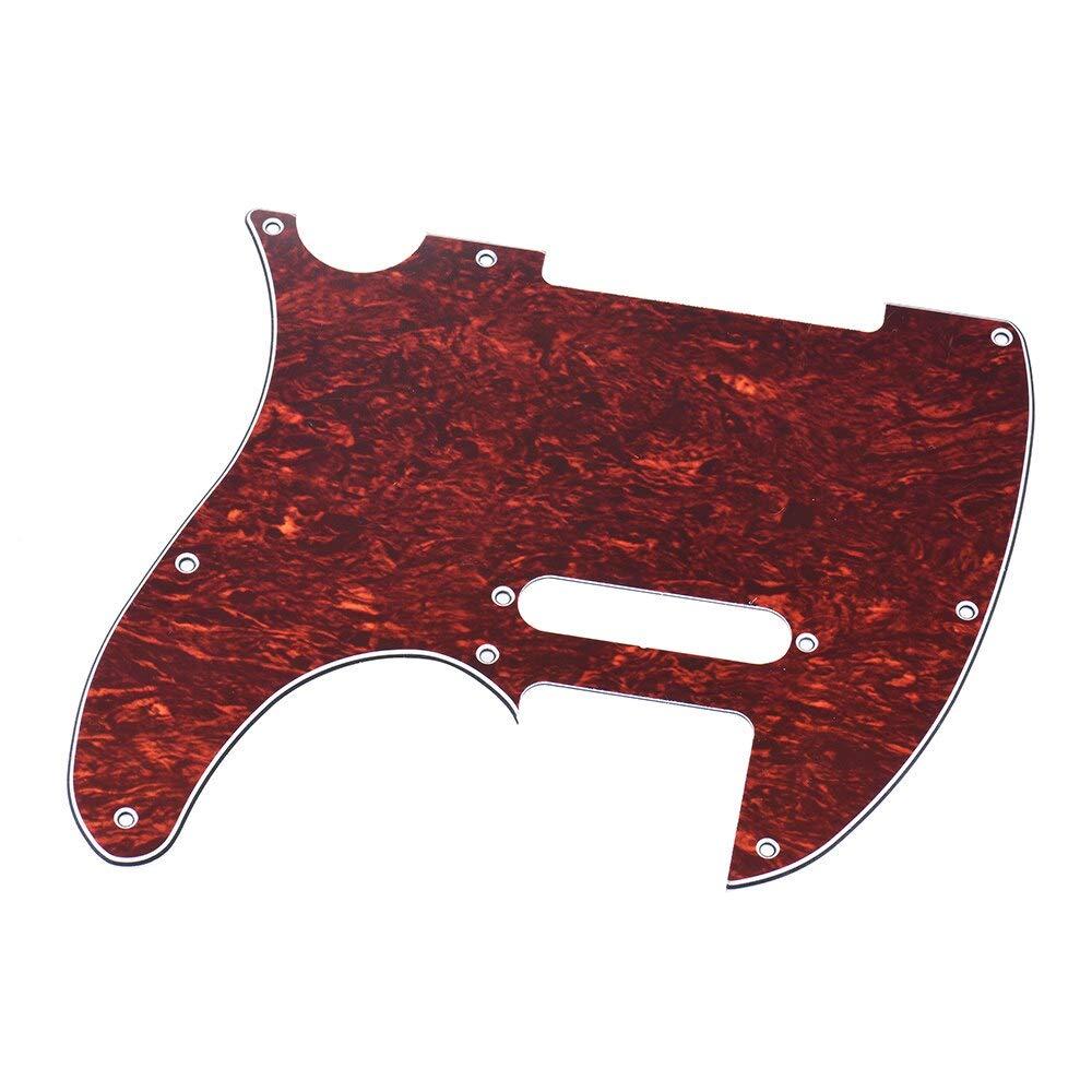 Electric Guitar Pickguard 4-Ply for TL Standard & Modern Style - Tortoise Shell Red | Replacement Pick Guard for Electric Guitars | Perfect for Upgrades & Repairs