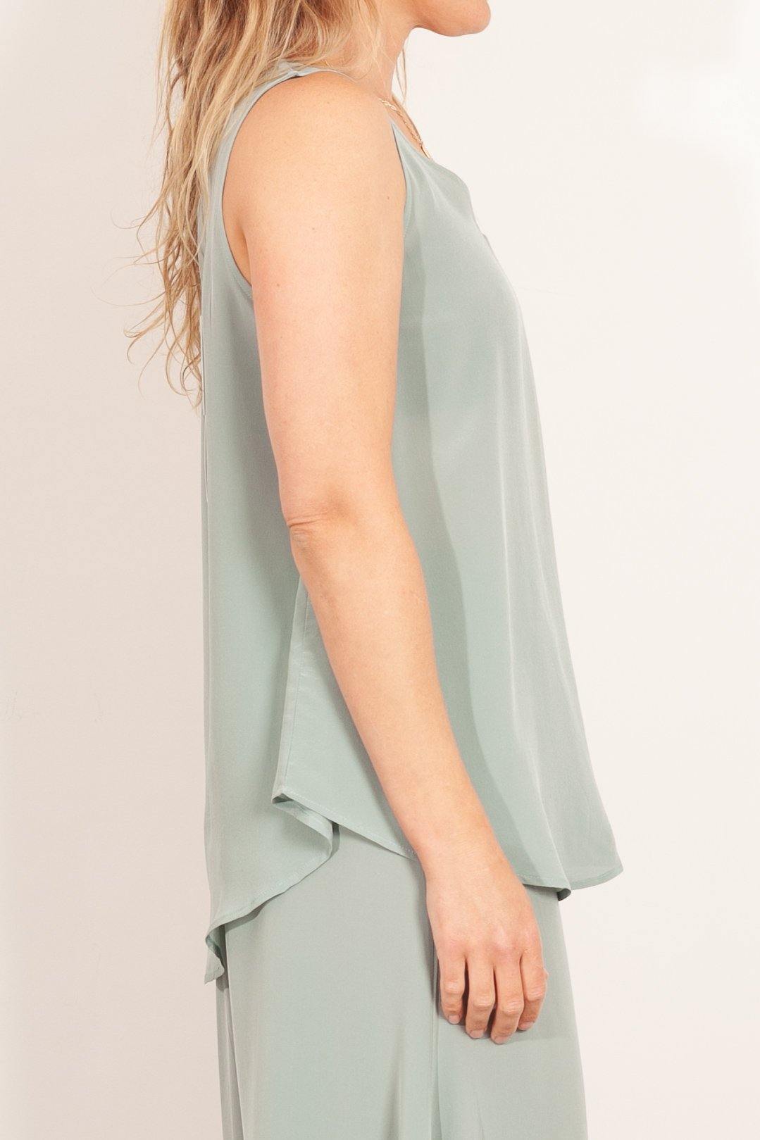 M.A. Dainty Gillie Silk Tank Top - Women's Elegant Sleeveless Blouse for Summer, Party & Office Wear - Perfect for Casual Outings, Date Nights and Professional Events