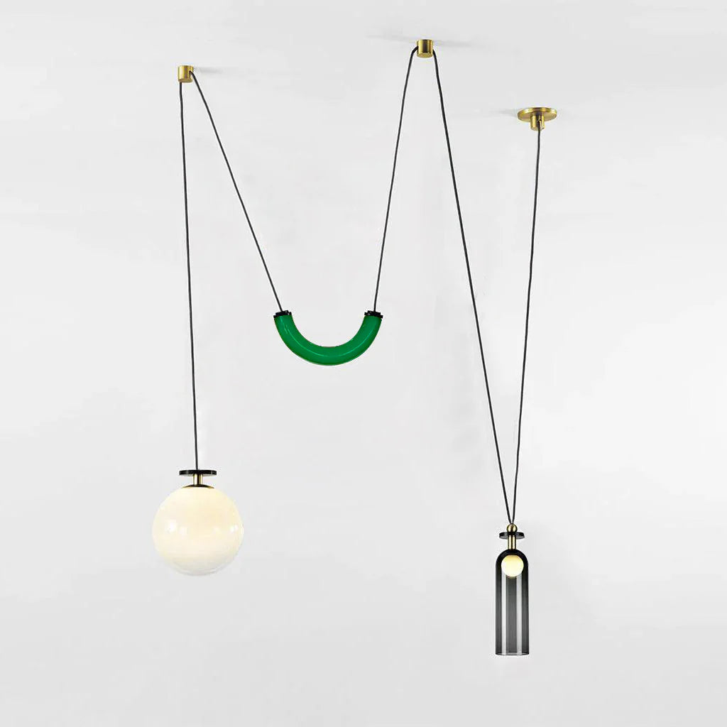 Modern Geometric Shape Art Chandelier - Elegant Lighting Fixture for Living Room, Dining Room, and Bedroom Decor
