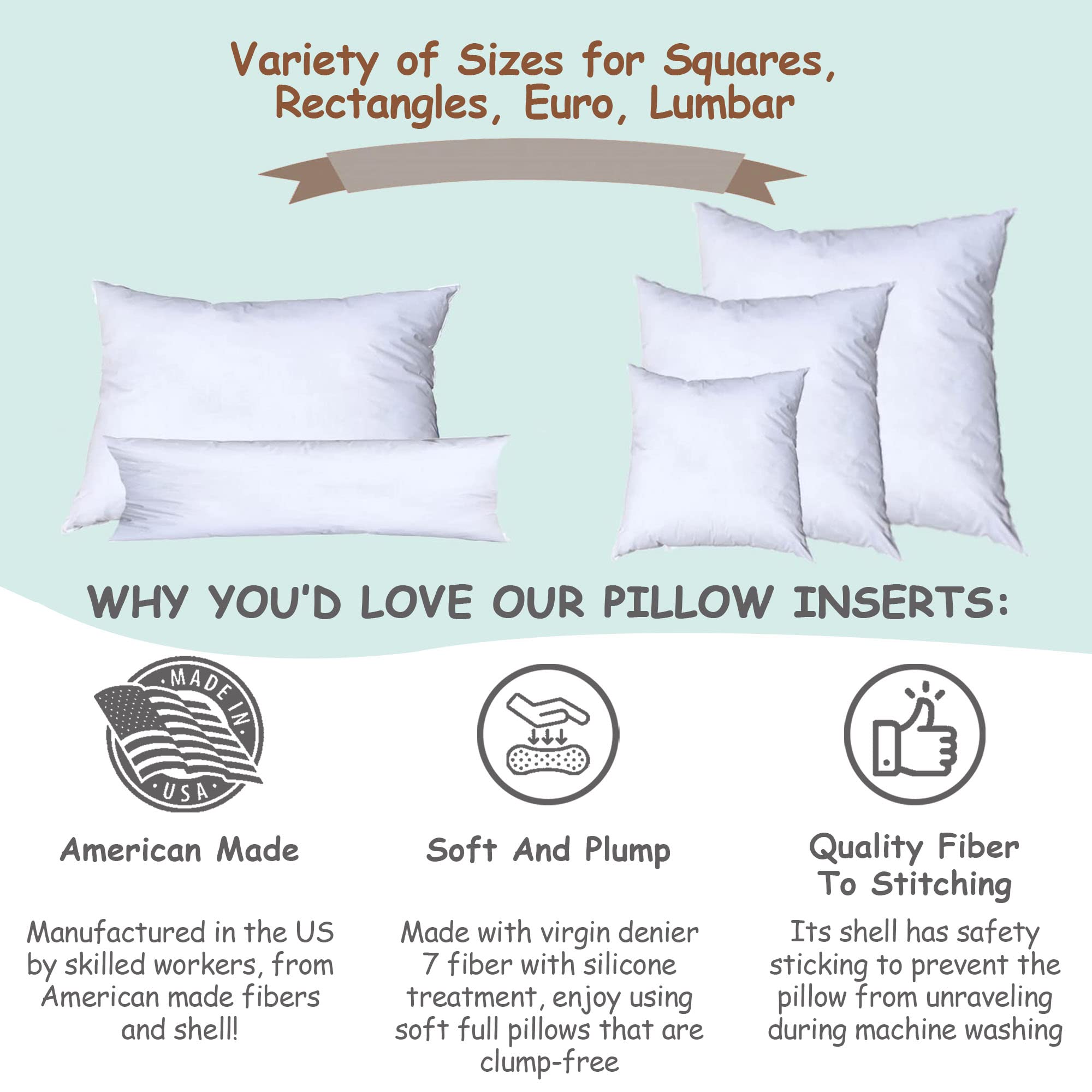 Pillowflex Synthetic Down Pillow Insert - 12x36 Down Alternative Pillow, Ultra Soft Hypoallergenic Body Pillow for Sleeping, Lumbar Support, Back Pain Relief - Perfect for Bed, Sofa & Home Decor