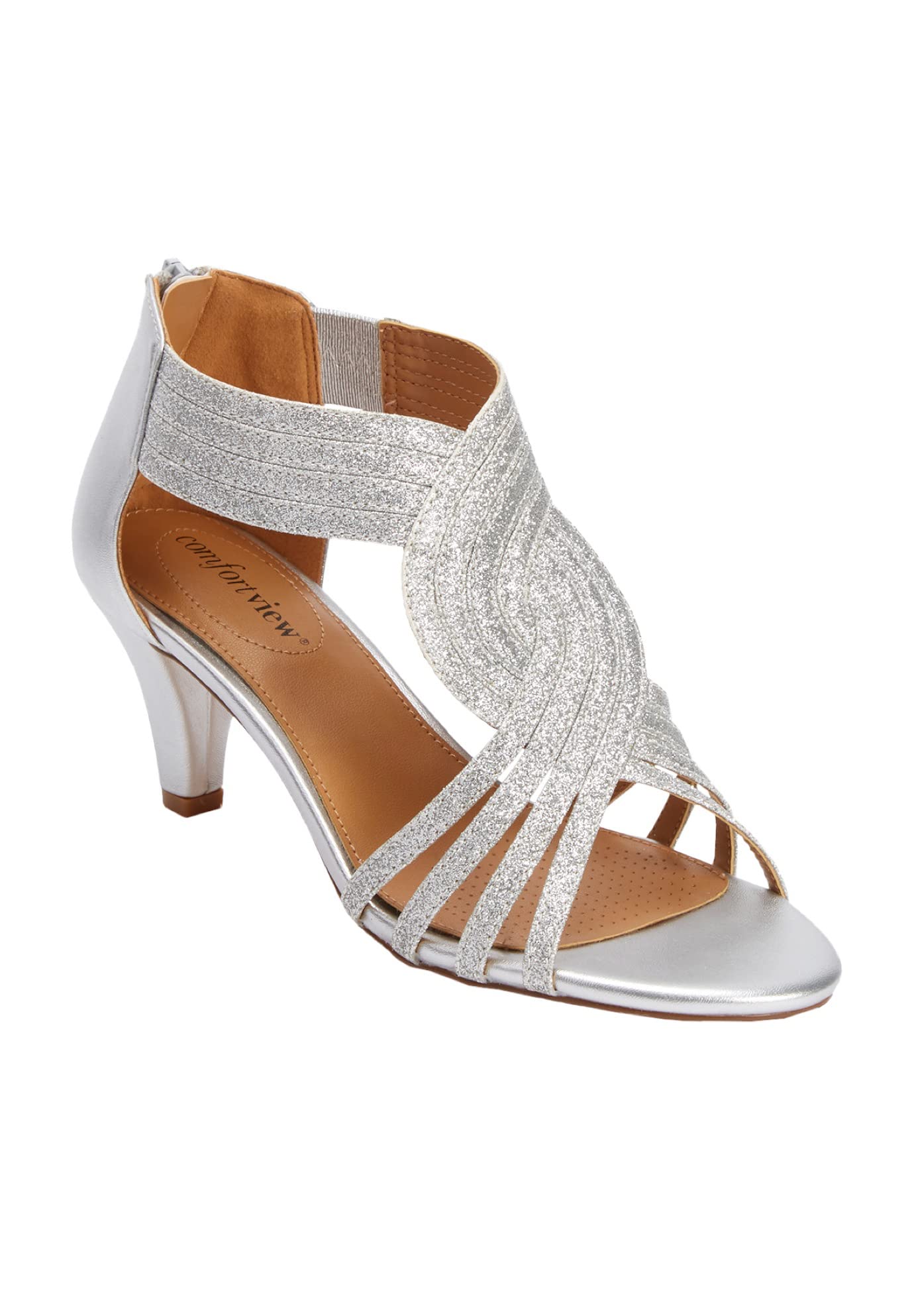 Comfortview Women's Wide Width The Genevieve Pump - Comfortable Office Work & Wedding Dress Shoes for Women