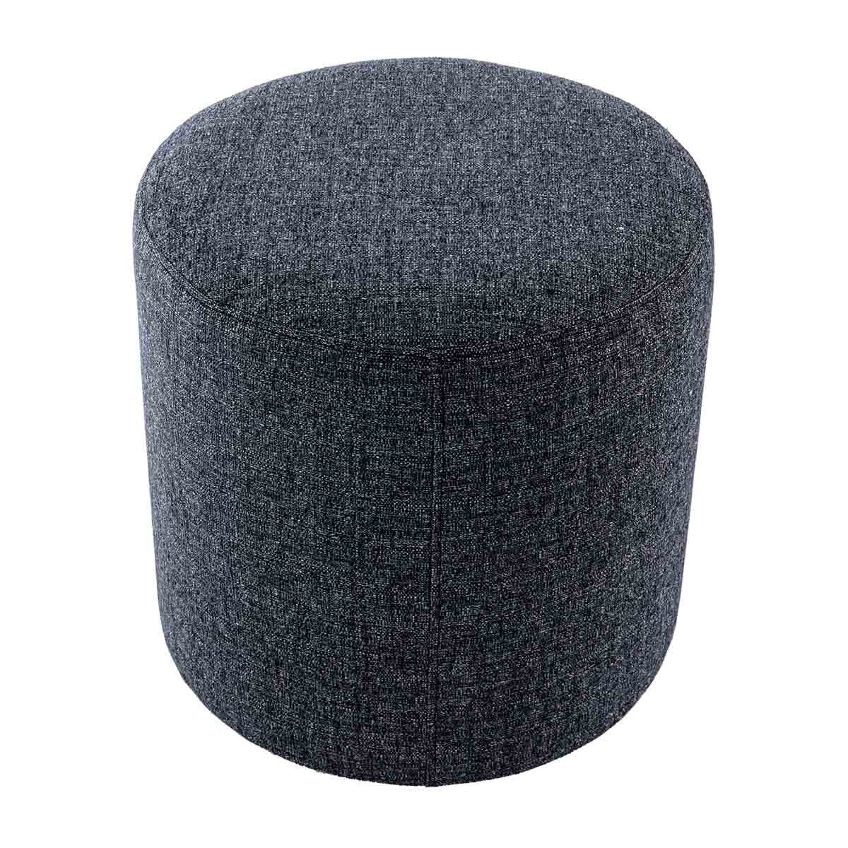 Juliette Ottoman Stool 40cm - Round Tufted Footrest Pouf with Wooden Legs for Living Room, Bedroom, and Nursery Decor