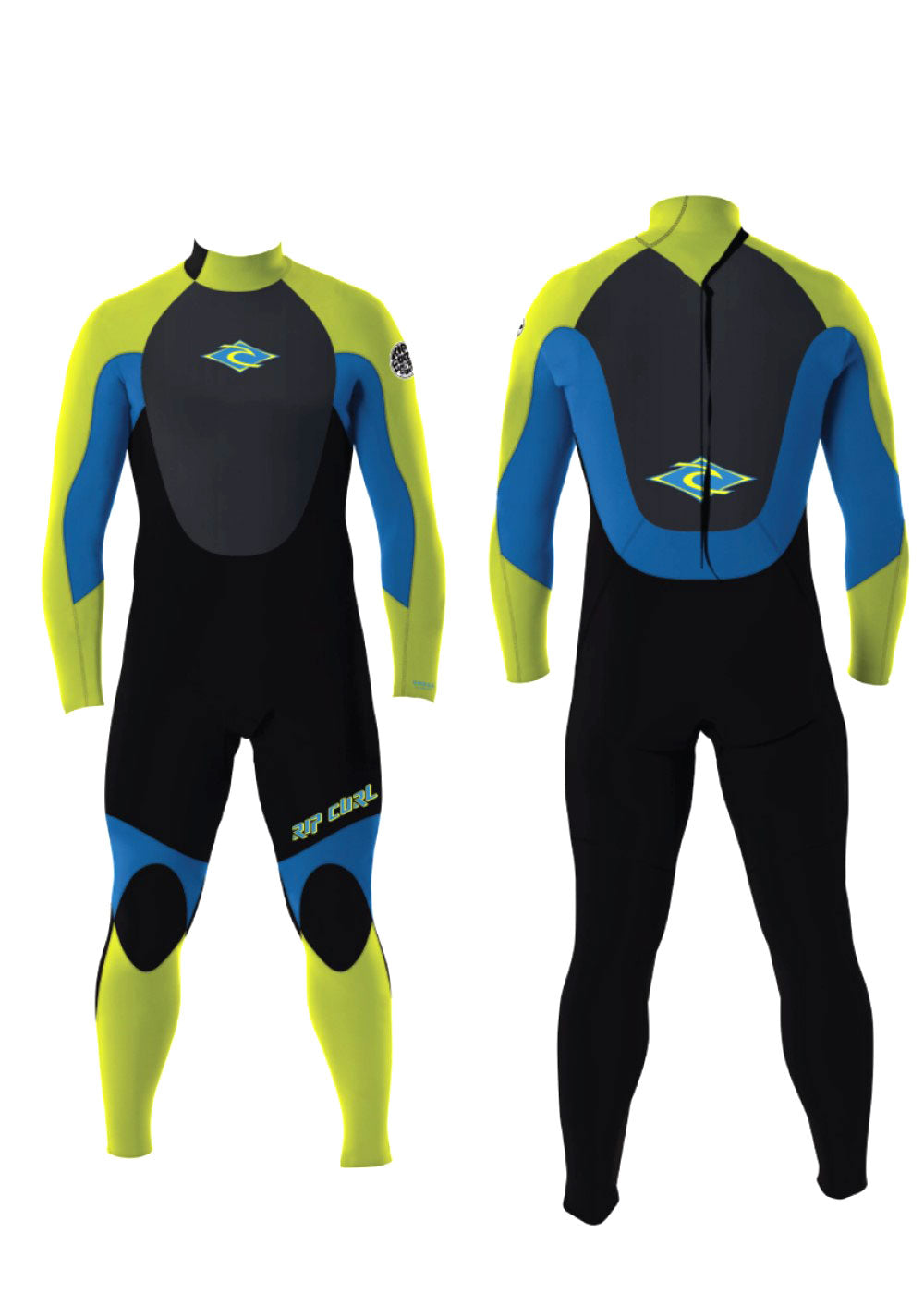 Rip Curl Boys Groms Omega 3/2mm Back Zip Steamer Wetsuit for Kids - Perfect for Surfing, Swimming & Water Sports
