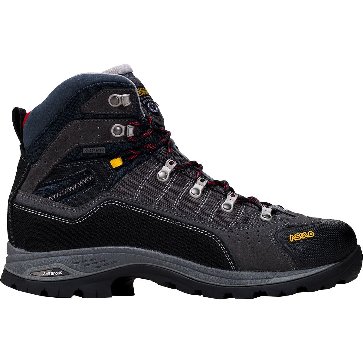 ASOLO Men's Drifter I GV EVO Lightweight Hiking Boots - Waterproof Trekking Shoes for Outdoor Adventures (Graphite/Gunmetal, Size 12) | Perfect for Mountain Trails, Backpacking & Camping