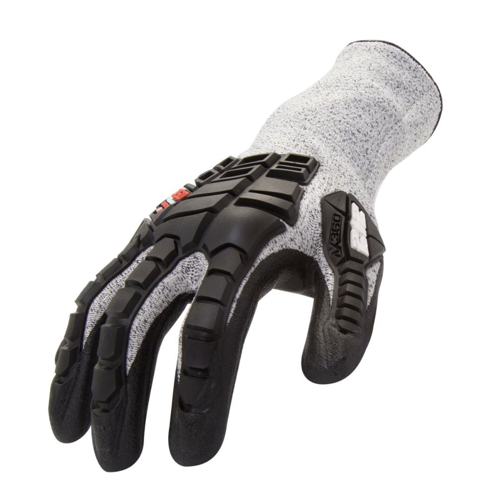 212 Performance AXIMPC3 06 011 AX360 Cut Resistant Gloves - ANSI A2 EN Level 3 Safety Gloves, X-Large Black/White - Ideal for Construction, Metalworking & Food Processing