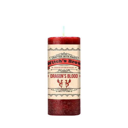 Dragon's Blood Scented Witch's Brew Soy Candle - Handmade Aromatherapy Candle for Halloween, Wiccan Rituals & Gothic Home Decor