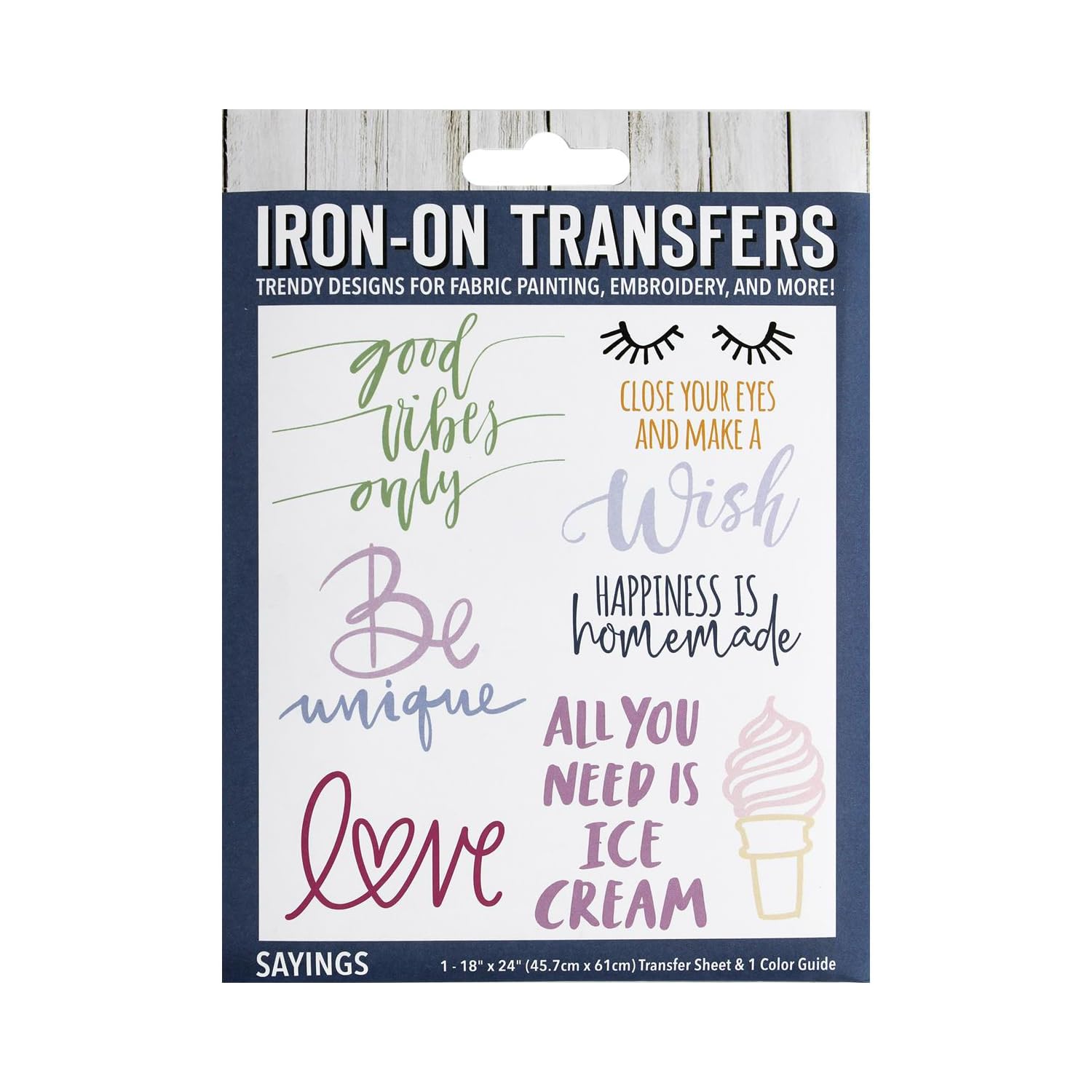 Leisure Arts Iron-On Transfer - Assorted Designs for DIY Crafts, T-Shirts & Fabric Projects | Easy to Use for Home Decor & Personalized Gifts
