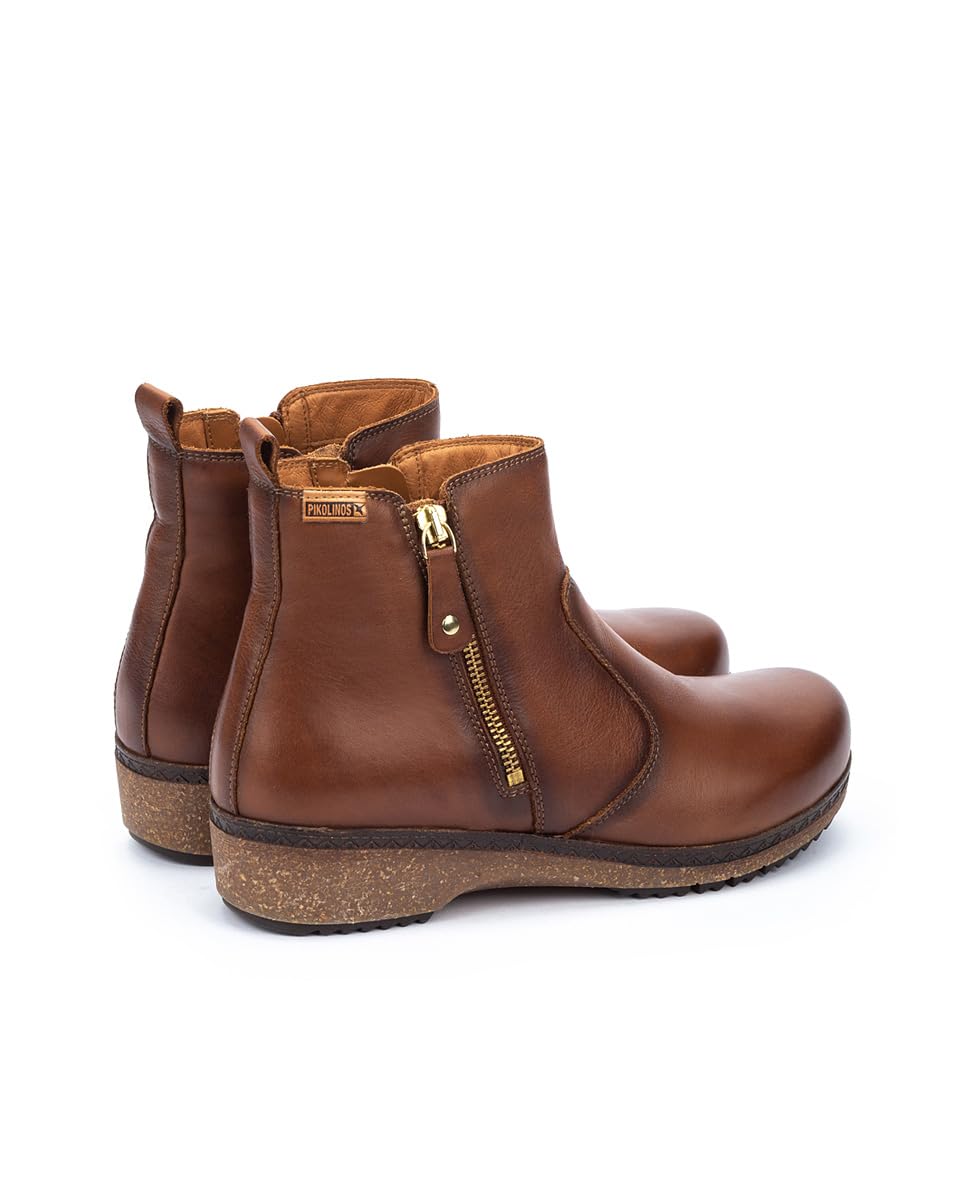 PIKOLINOS Women's Leather Flat Ankle Boots - Granada Style | Comfortable Casual & Office Wear | Perfect for Fall, Winter & Everyday Outfits
