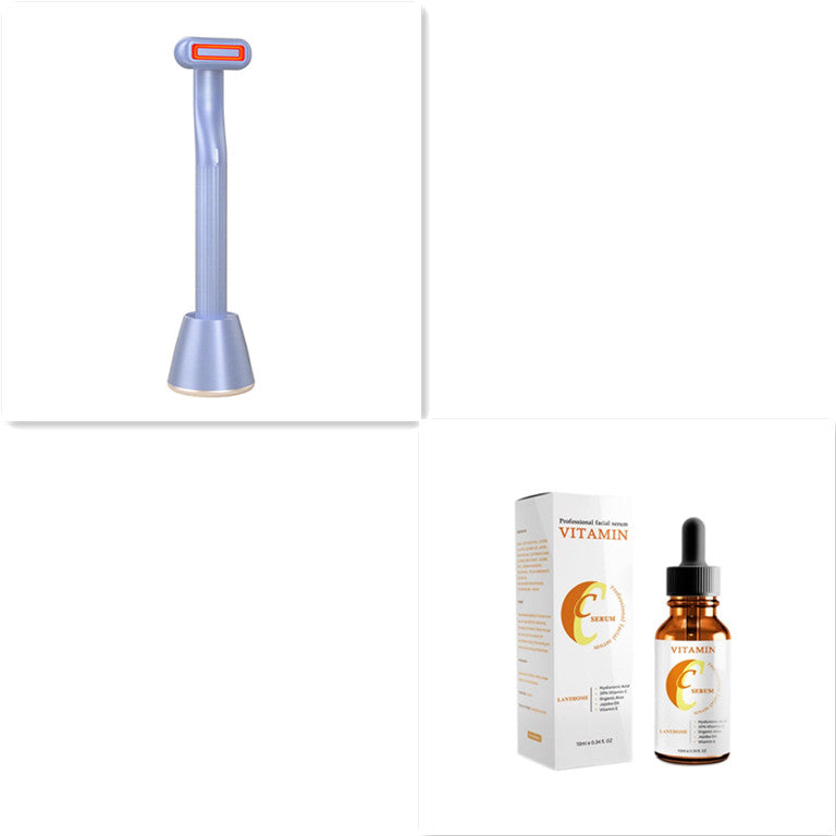 Upgraded 360° Rotating Eye Massager with Heat Therapy & Red LED Light - Facial Skincare Wand for Relaxation, Dark Circle Reduction & Anti-Aging - Perfect for Home Spa, Travel & Office Use