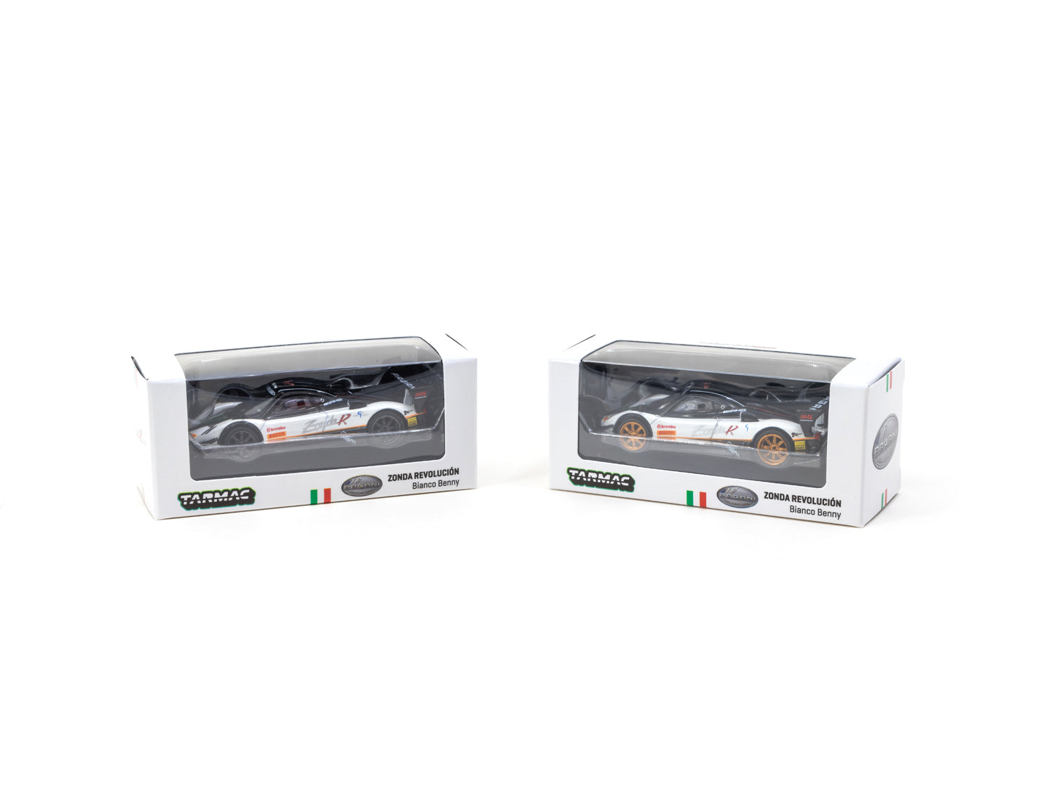 Tarmac Works 1/64 Pagani Zonda Revolución Bianco Benny Diecast Model Car - Premium Collectible for Car Enthusiasts & Display for Home/Office Decor