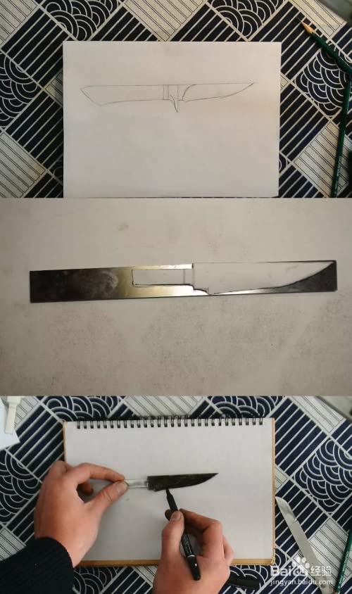 DIY Knife Making Kit - 1095 High Carbon Steel Blade, Pins & Handle Scales - Perfect for Woodworking, Hunting & Outdoor Survival
