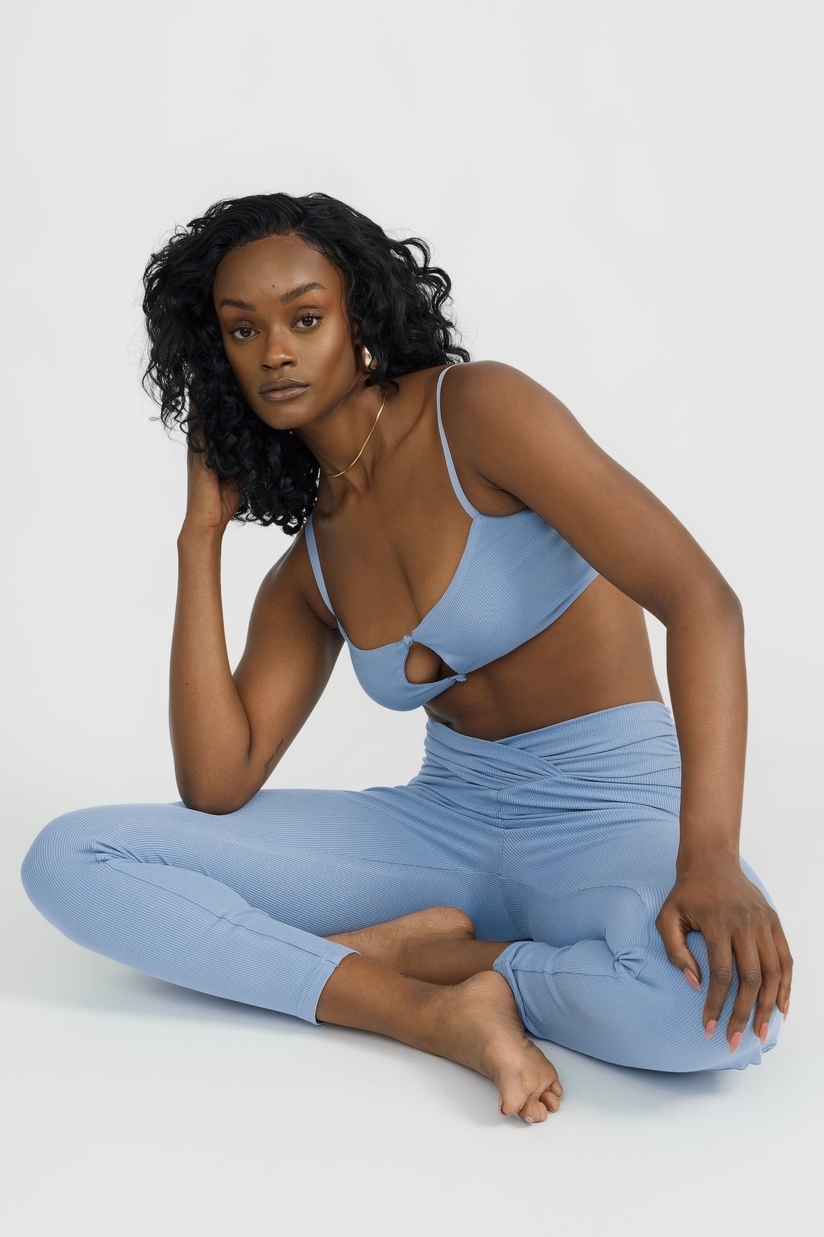 Emmie Bralette Azure Blue - Wireless Comfort Bra for Women - Perfect for Yoga, Lounge & Everyday Wear