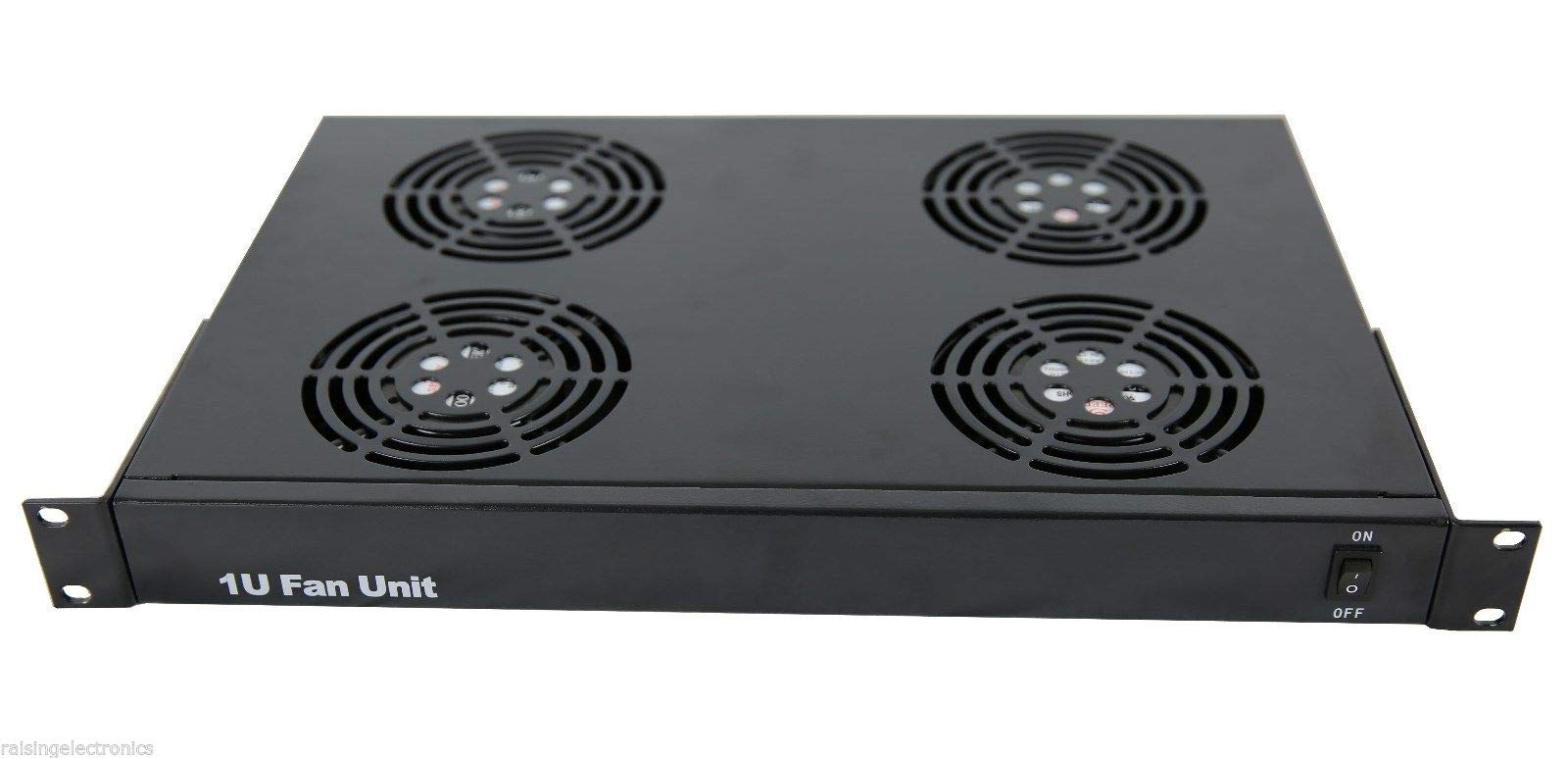 1U Server Rack Cooling Fan - 4 High-Speed Fans for Network Data Center Equipment | Perfect for Server Rooms, IT Cabinets & Rackmount Cooling Solutions