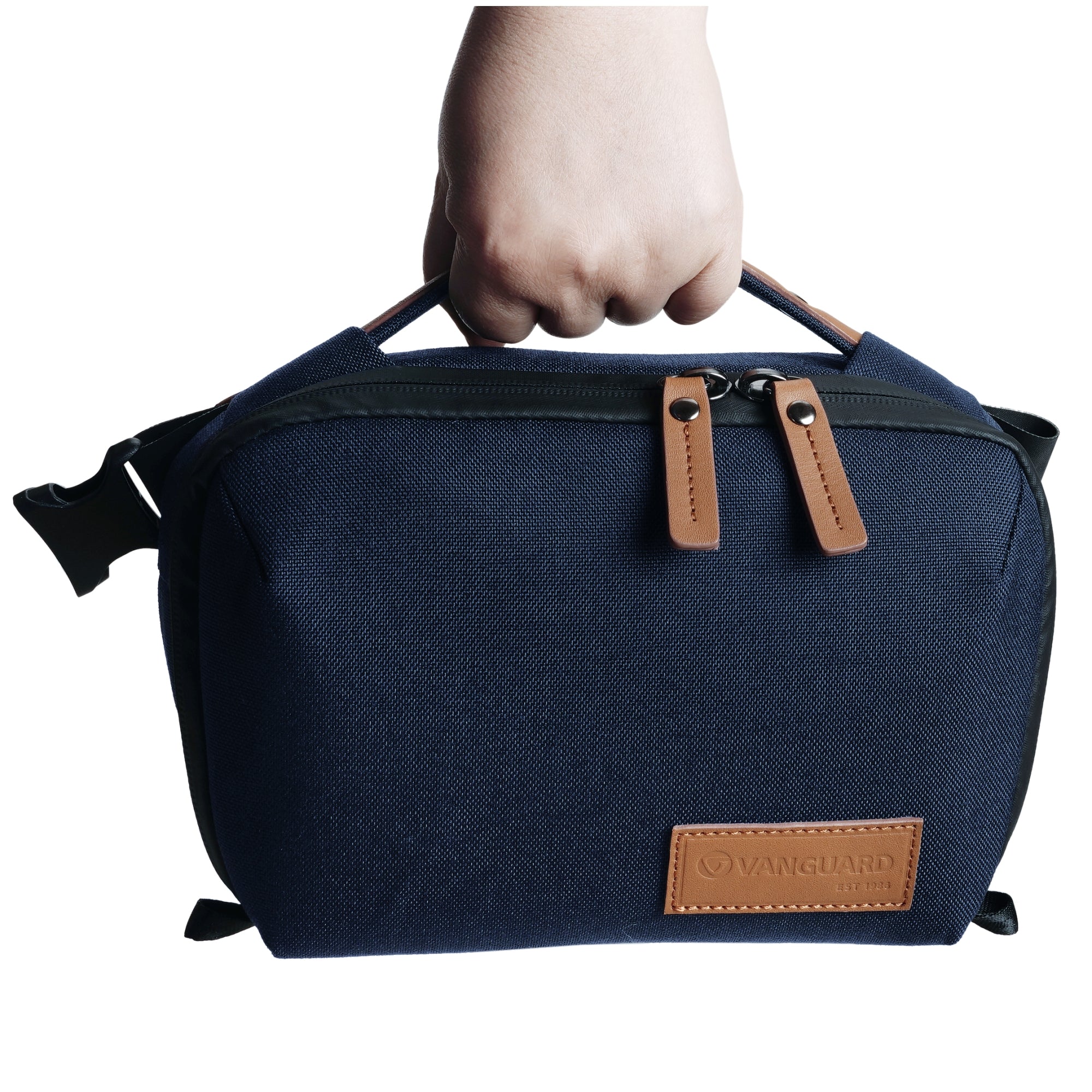 VEO City CB24 NV Crossbody Camera Bag for Women & Men - Waterproof & Anti-Theft Travel Shoulder Bag - Navy Blue - Perfect for Travel, Hiking, and Everyday Use