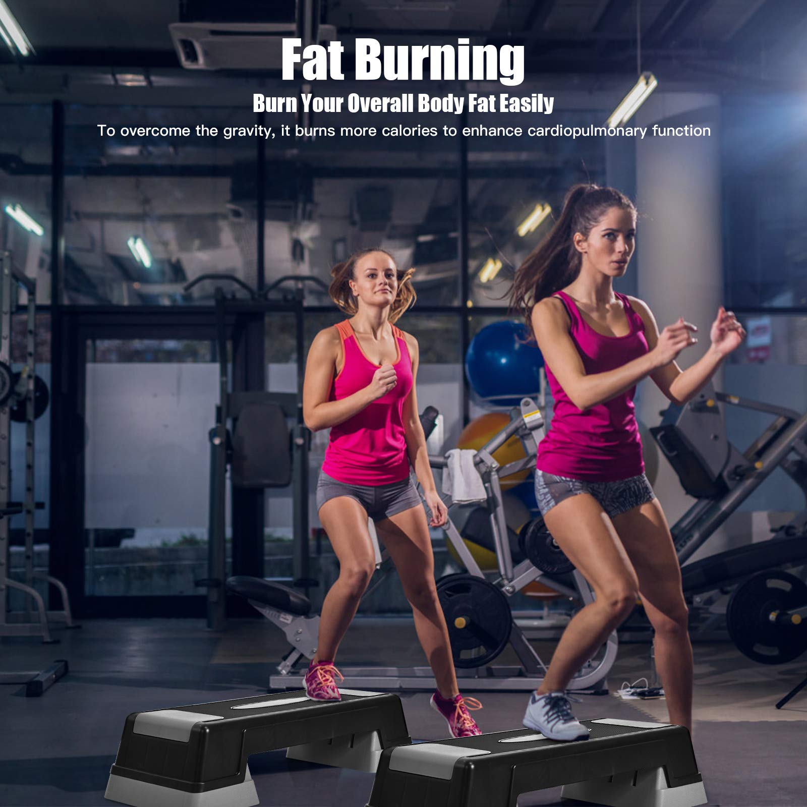 Aerobic Step Platform with Adjustable Risers (5