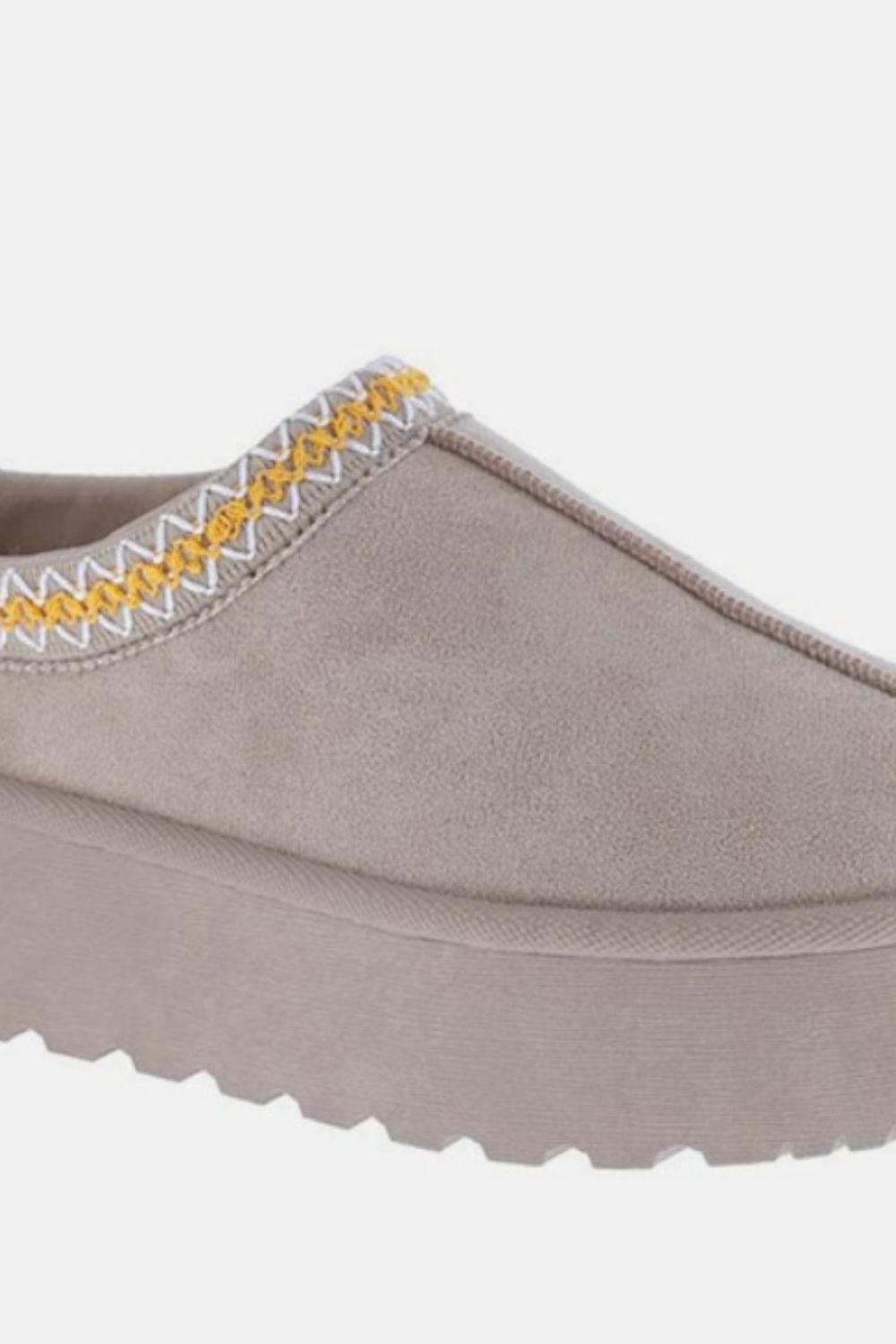 Women's Platform Embroidered Trim Slip-On Boots - Stylish Comfort for Casual Outings, Work & Date Nights