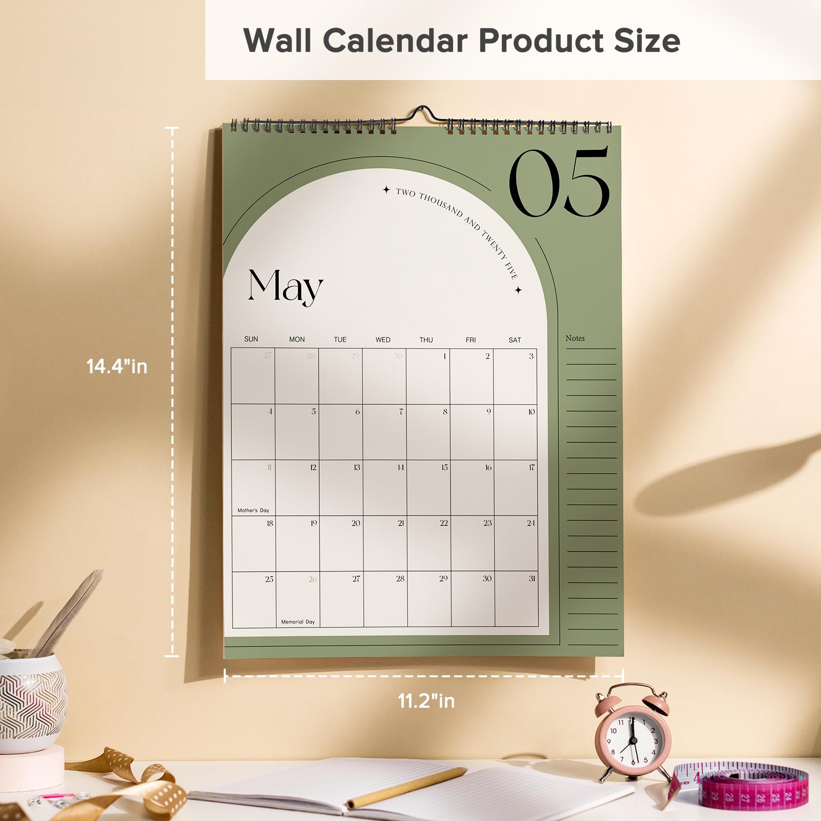 2025-2026 Wall Calendar Planner - 18 Month Hanging Calendar from February 2025 to June 2026 - 14.4