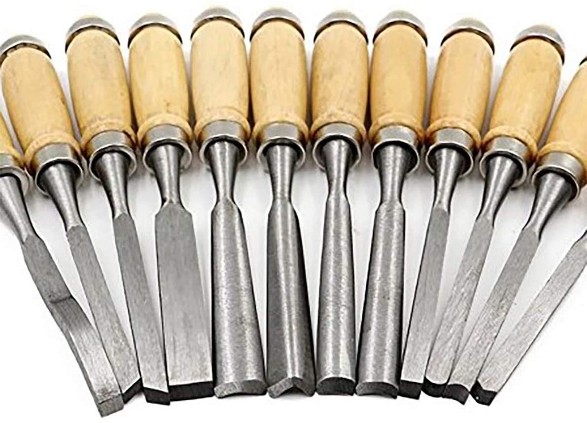 APlus 14-Piece Wood Carving Tool Set with Cutter & File - Professional Wood Sculpture & Engraving Kit for DIY Woodworking, Craft Projects - Perfect for Whittling, Furniture Making & Wood Art Creations