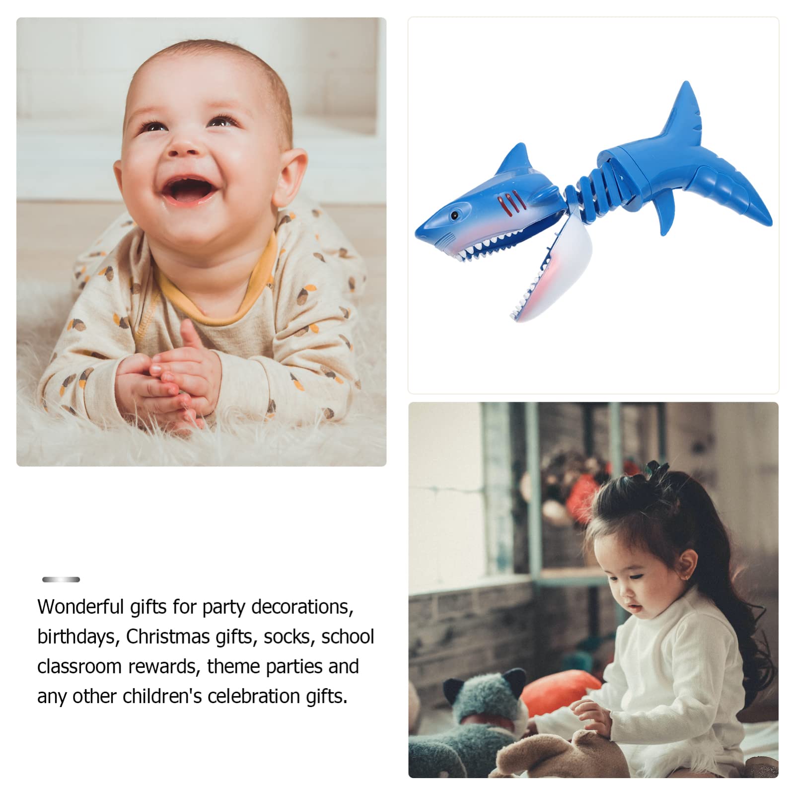 Dinosaur & Shark Grabber Claw Game Toy - Interactive Hungry Shark Puppet & Ocean Animal Figures for Kids - Fun Pretend Play, Party Favors, and Classroom Rewards