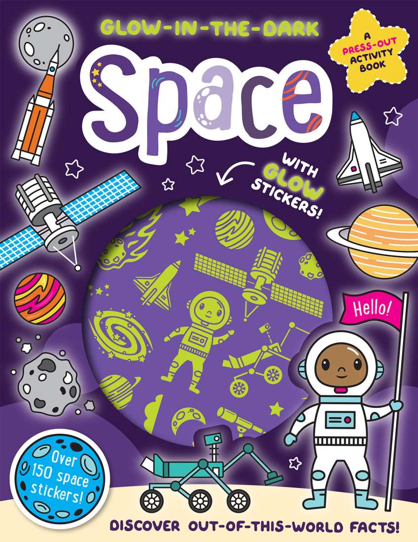 Glow in the Dark Space Activity Book for Kids - STEM Learning & Fun with Planets, Stars & Galaxies - Perfect for Bedtime, Travel & Classroom Activities