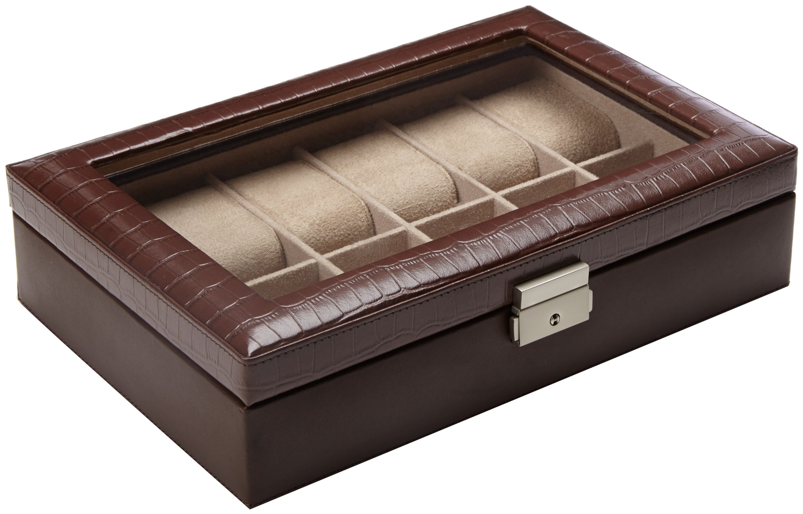 Premium 12-Slot Watch Box - Luxury Leather Watch Storage Case for Men & Women - Perfect for Travel, Display & Watch Collection Organization