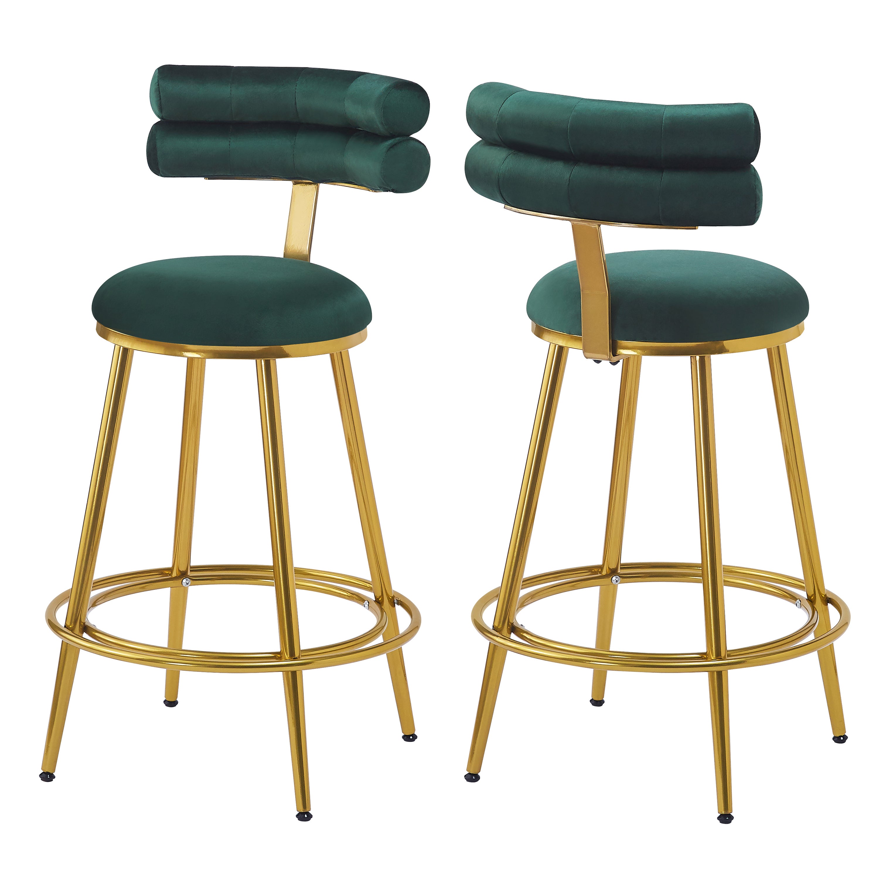 Modern Velvet Counter Stools Set of 2 - 27.65