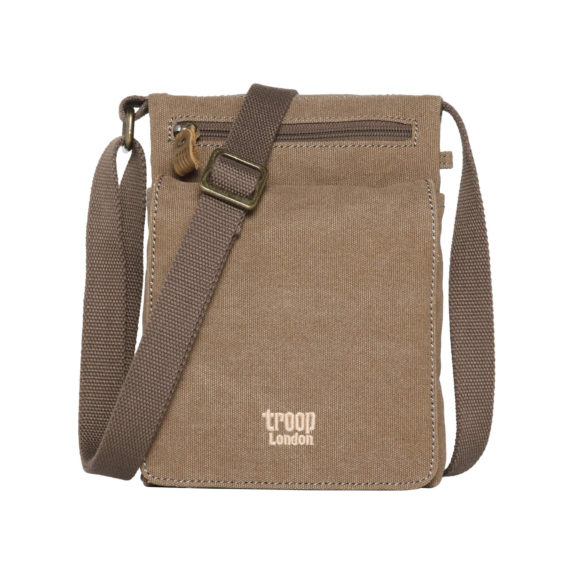 TRP0243 Troop London Classic Canvas Crossbody Bag for Men & Women - Stylish & Durable Everyday Shoulder Bag for Work, Travel & Casual Outings