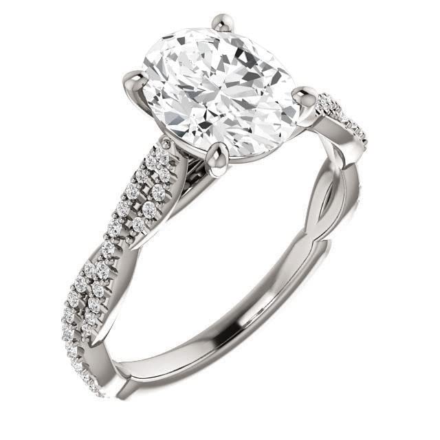 4 Carat Oval Cut Moissanite Wedding Ring Set - 925 Sterling Silver Vintage Engagement Bridal Jewelry for Women | Proposal, Promise & Anniversary Gift | Perfect for Weddings, Engagements & Special Occasions